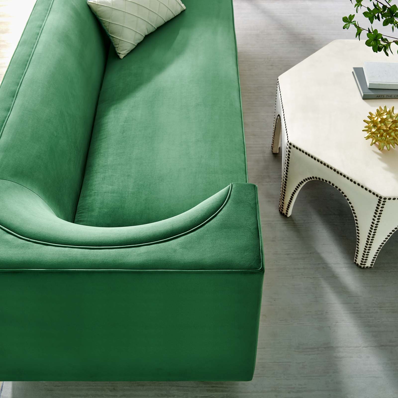 Modway Sofas & Couches - Eminence Upholstered Performance Velvet Sofa Emerald