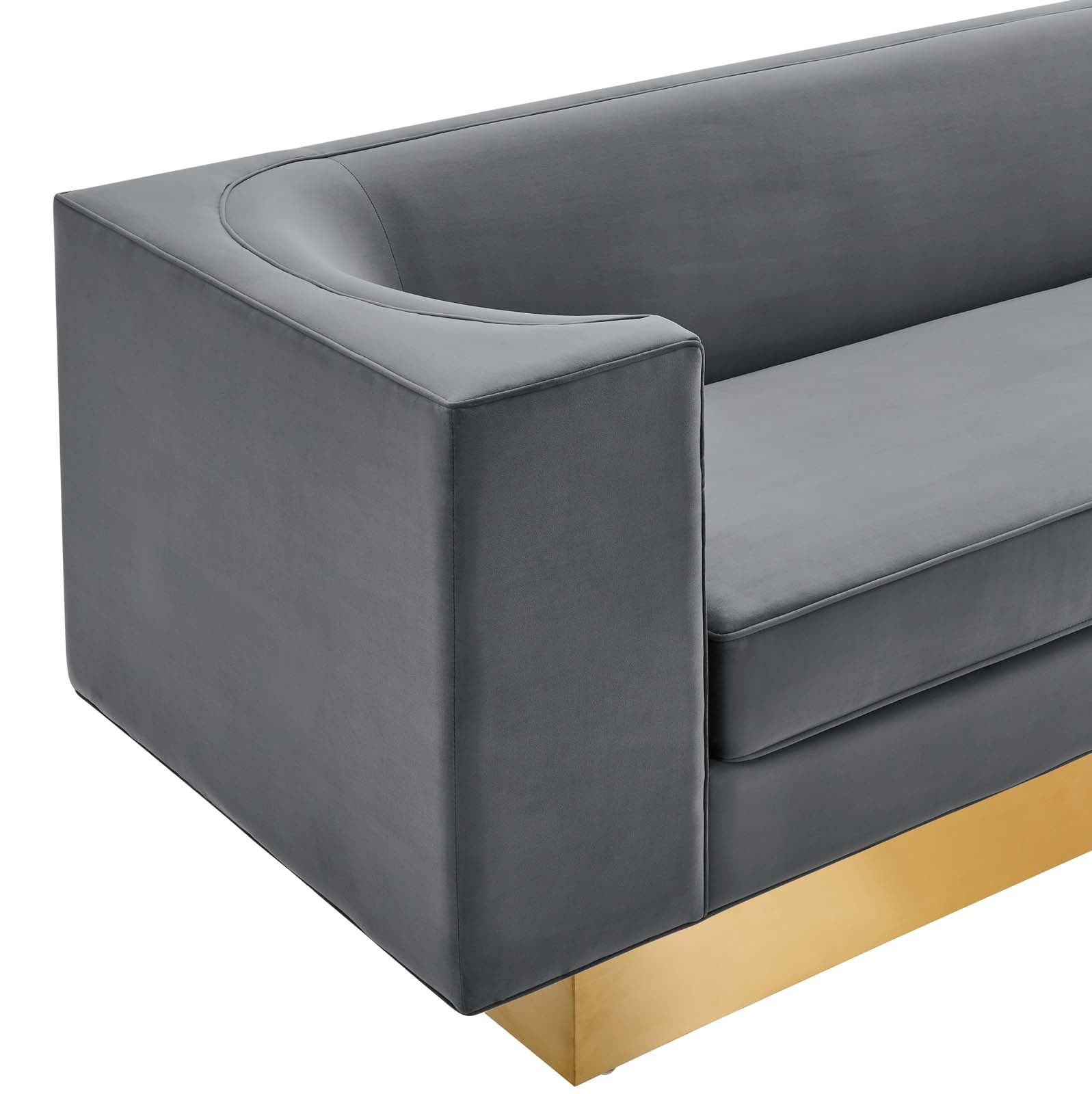 Modway Sofas & Couches - Eminence Upholstered Performance Velvet Sofa Gray