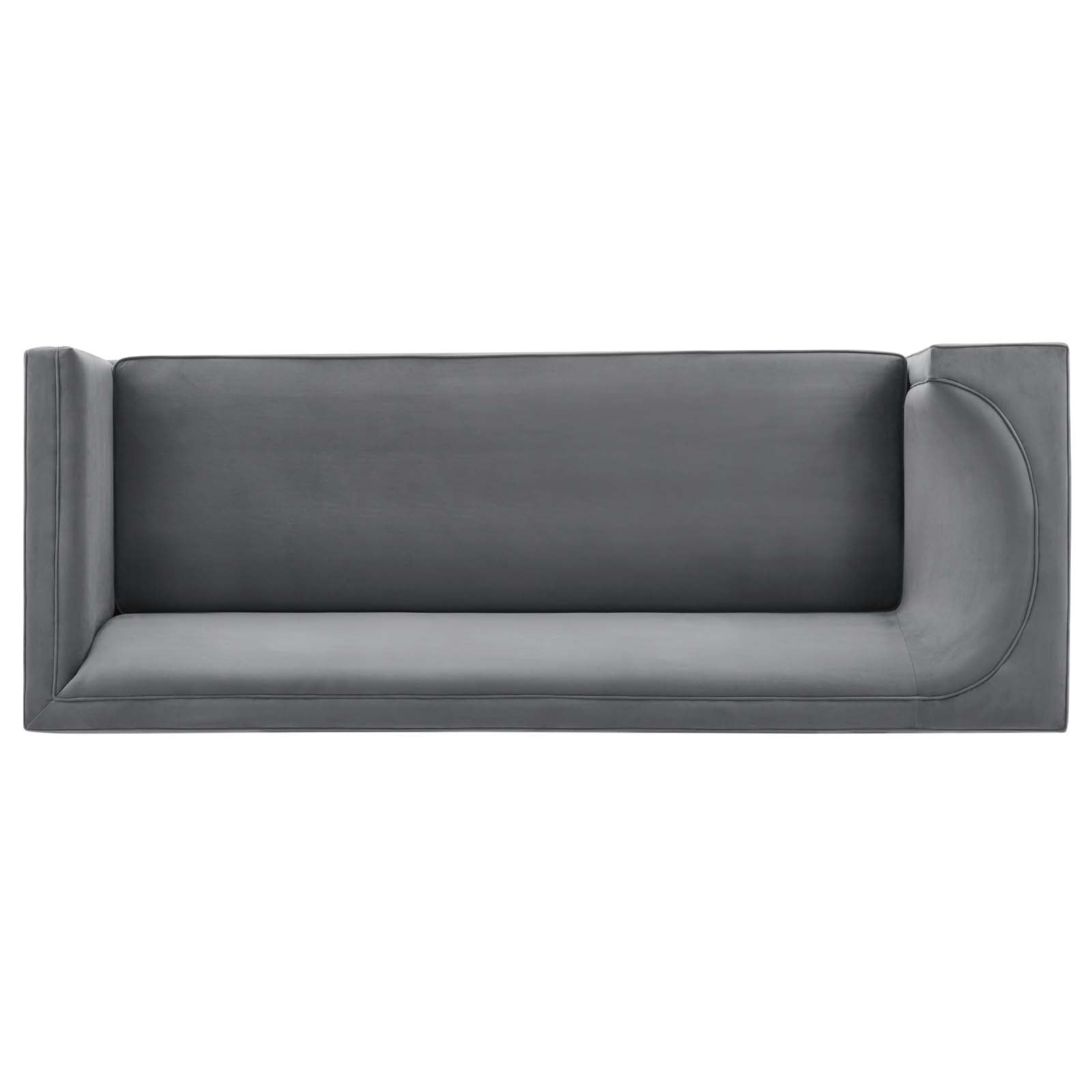 Modway Sofas & Couches - Eminence Upholstered Performance Velvet Sofa Gray