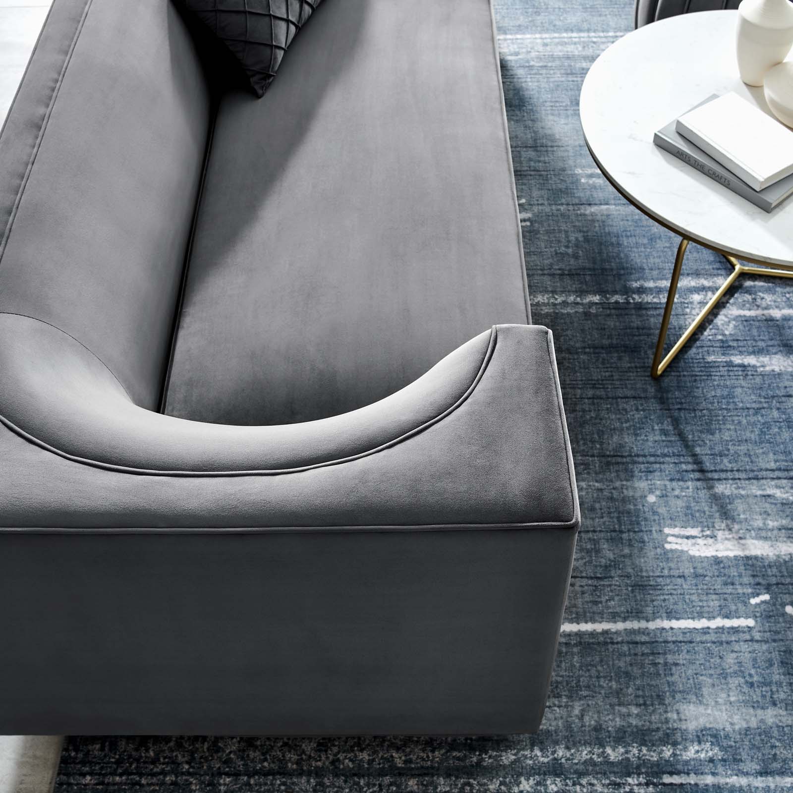 Modway Sofas & Couches - Eminence Upholstered Performance Velvet Sofa Gray