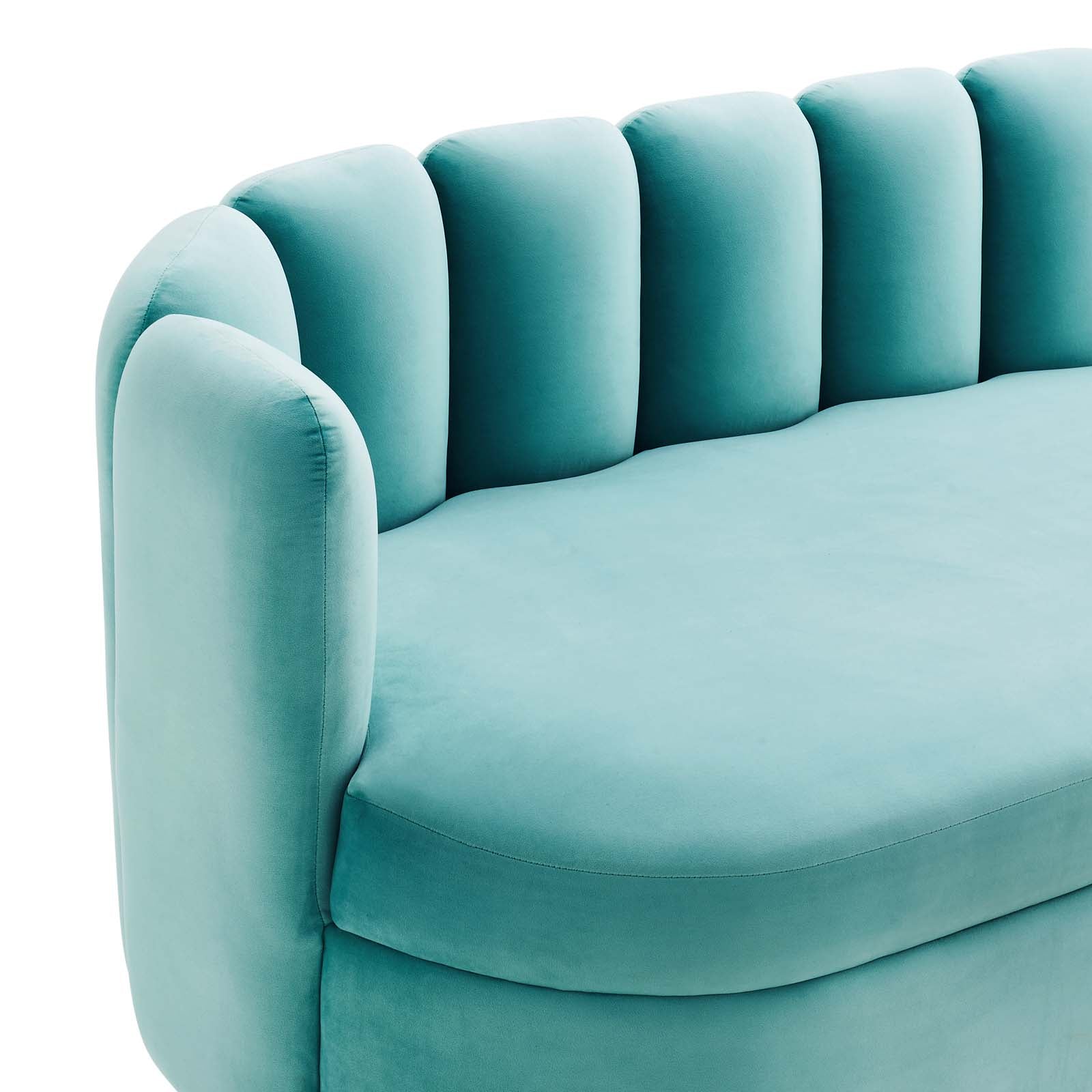 Modway Sofas & Couches - Victoria Channel Tufted Performance Velvet Sofa Mint