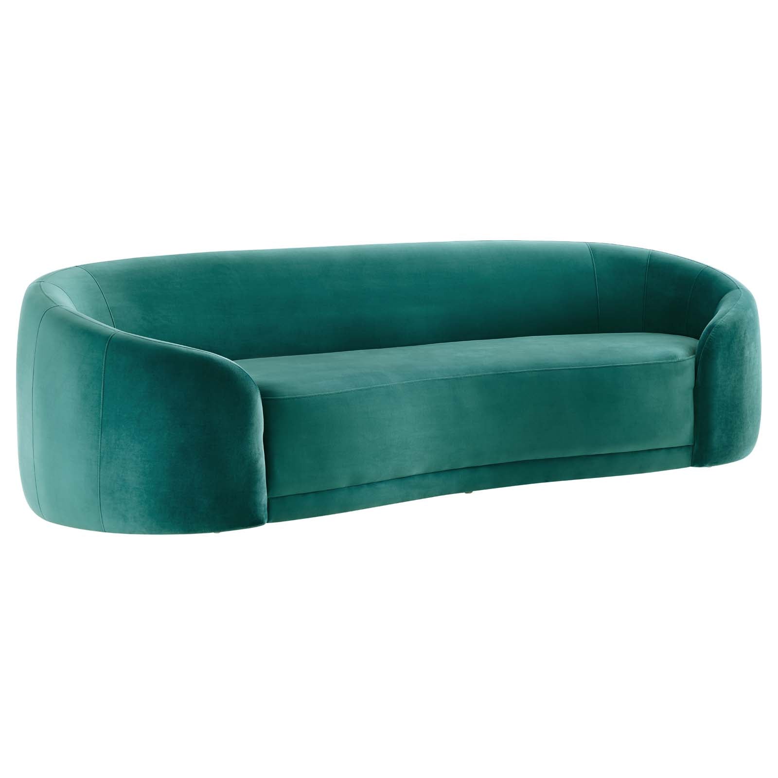 Modway Sofas & Couches - Contessa Performance Velvet Sofa Teal
