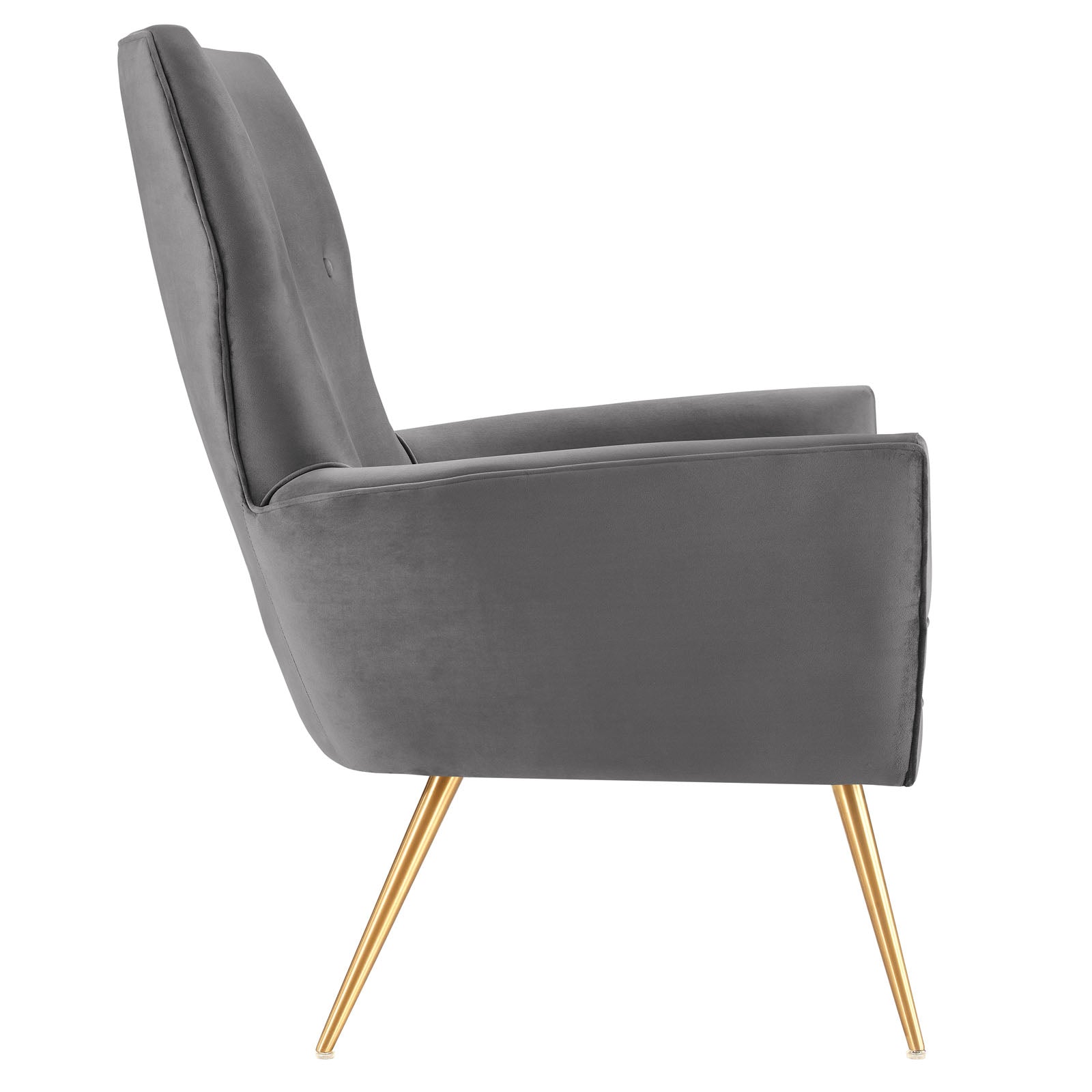 Modway Accent Chairs - Renata-Button-Tufted-Performance-Velvet-Armchair-Gray