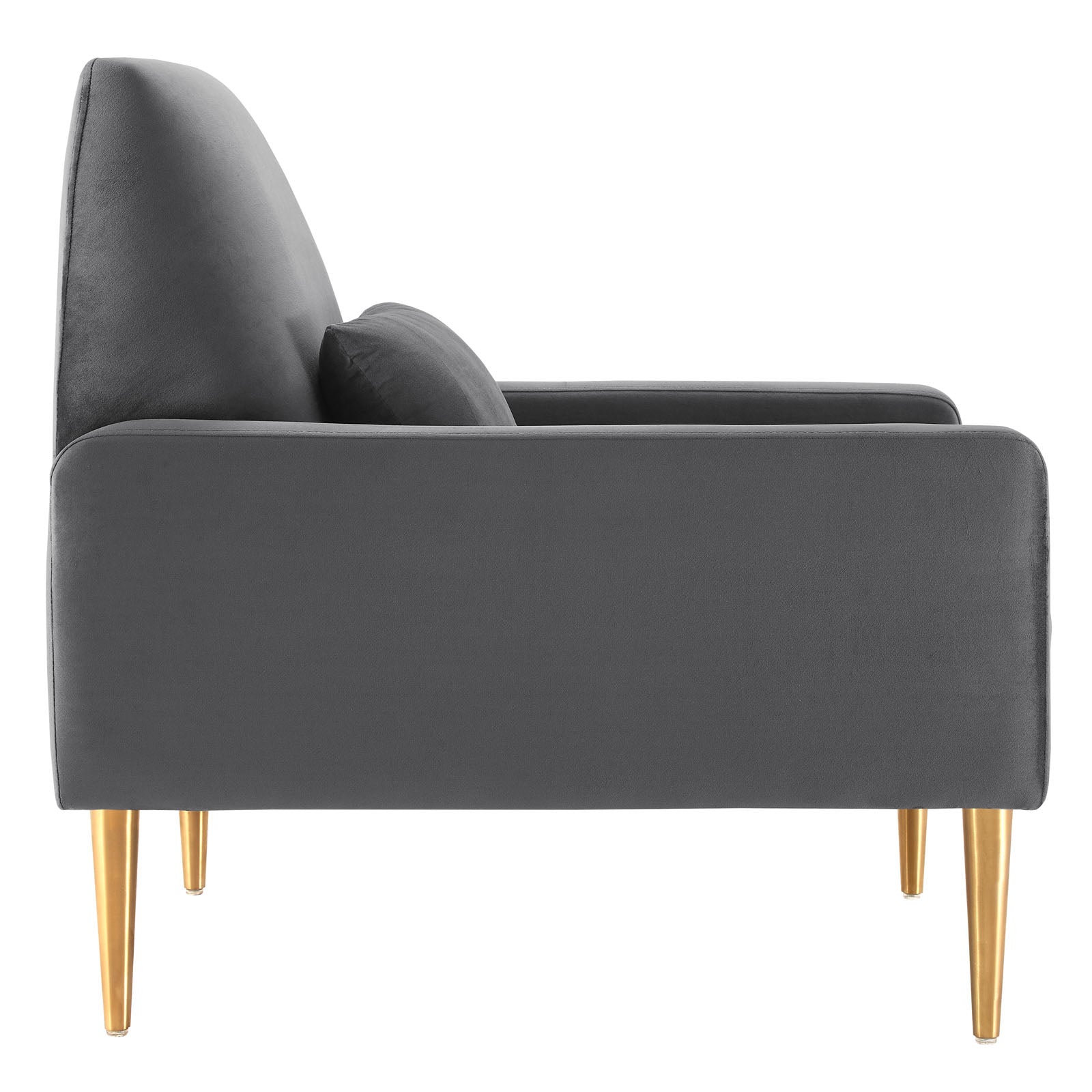 Modway Accent Chairs - Liliana-Performance-Velvet-Armchair-Charcoal