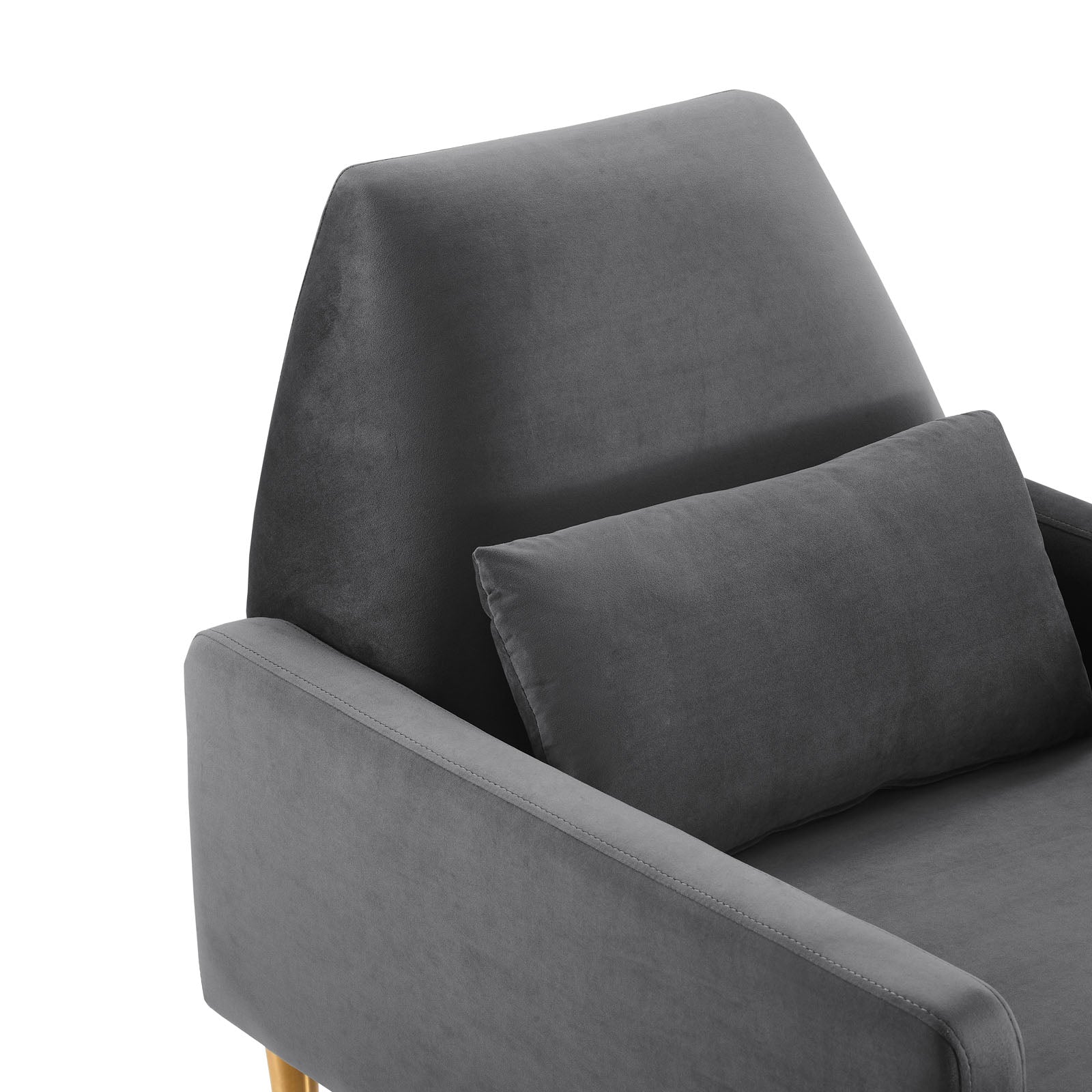 Modway Accent Chairs - Liliana-Performance-Velvet-Armchair-Charcoal