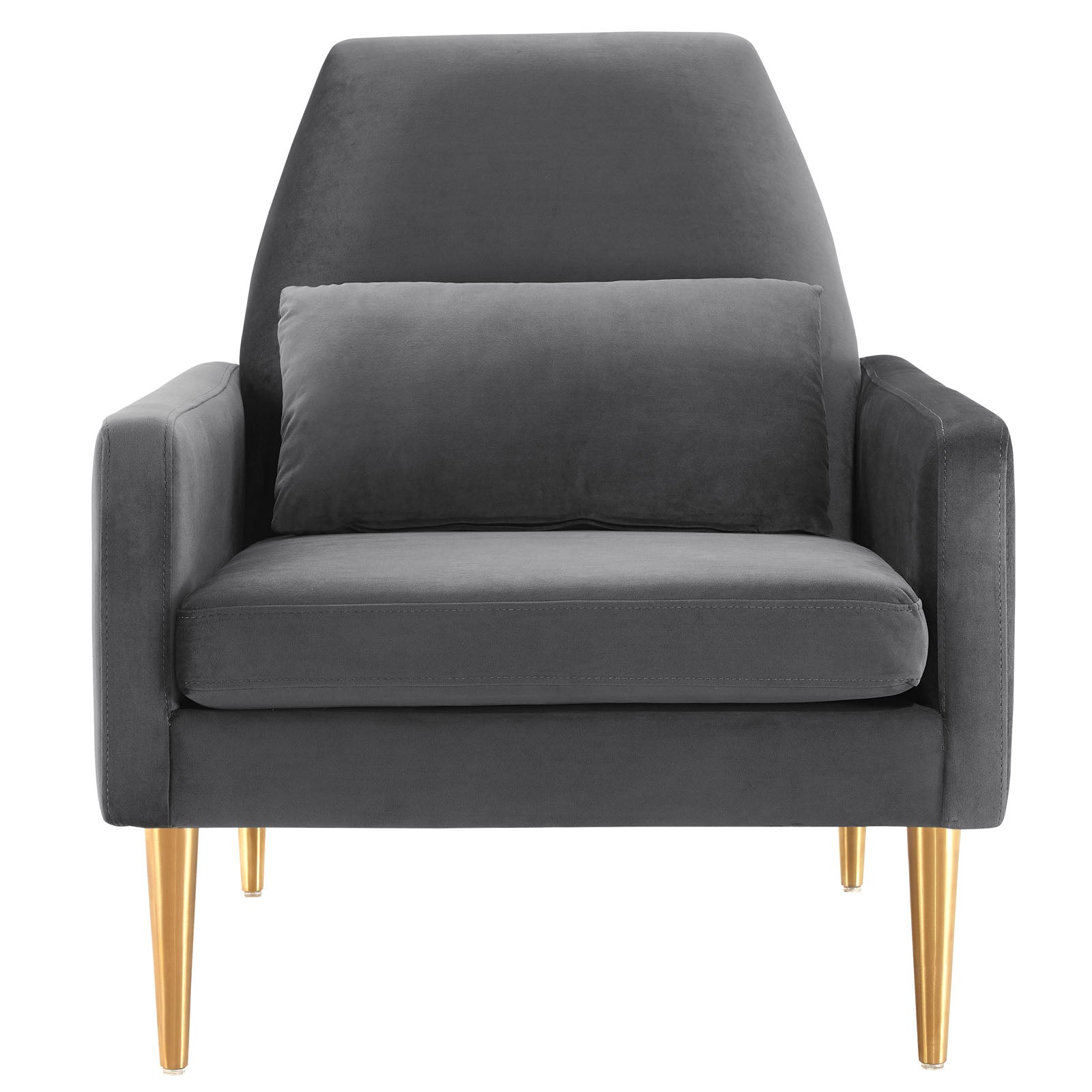 Modway Accent Chairs - Liliana-Performance-Velvet-Armchair-Charcoal