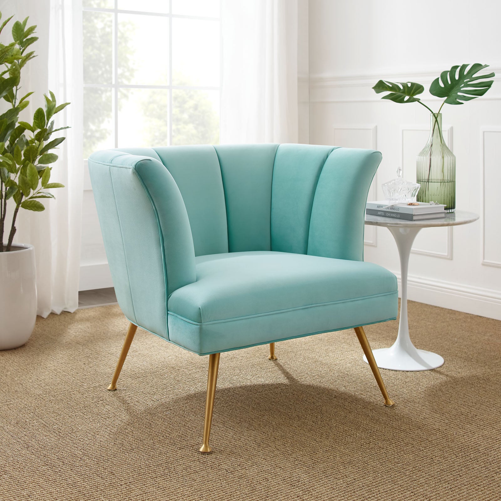 Veronica-Channel-Tufted-Performance-Velvet-Armchair-Mint