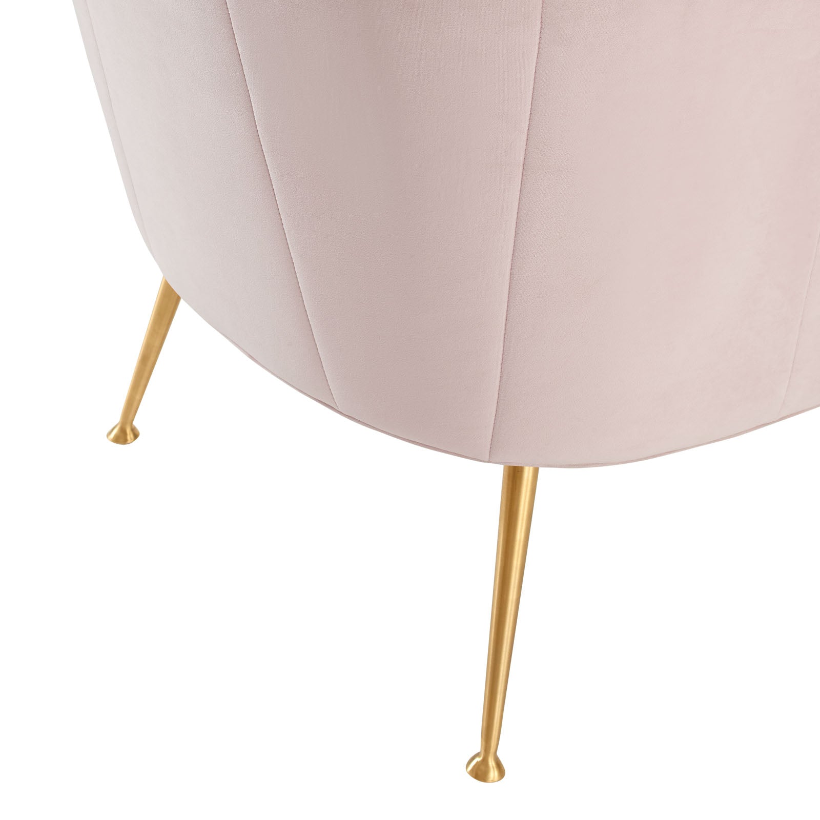 Modway Accent Chairs - Veronica-Channel-Tufted-Performance-Velvet-Armchair-Pink