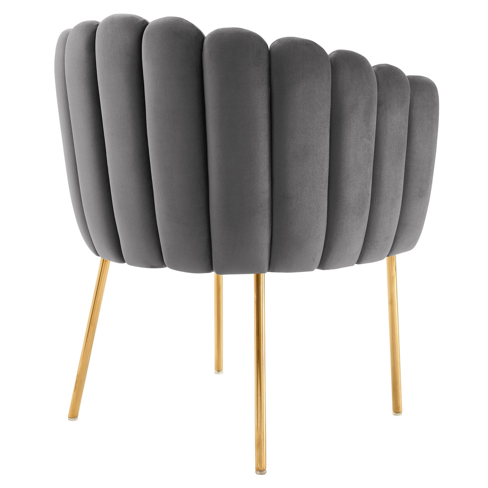 Modway Accent Chairs - Sanna-Channel-Tufted-Performance-Velvet-Armchair-Gray