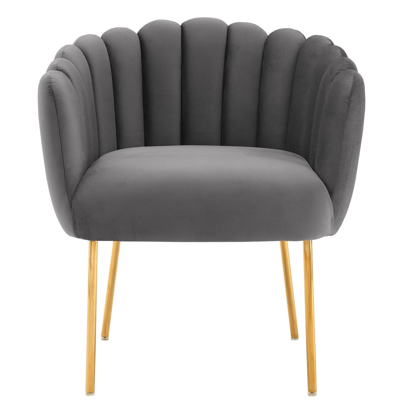 Modway Accent Chairs - Sanna-Channel-Tufted-Performance-Velvet-Armchair-Gray