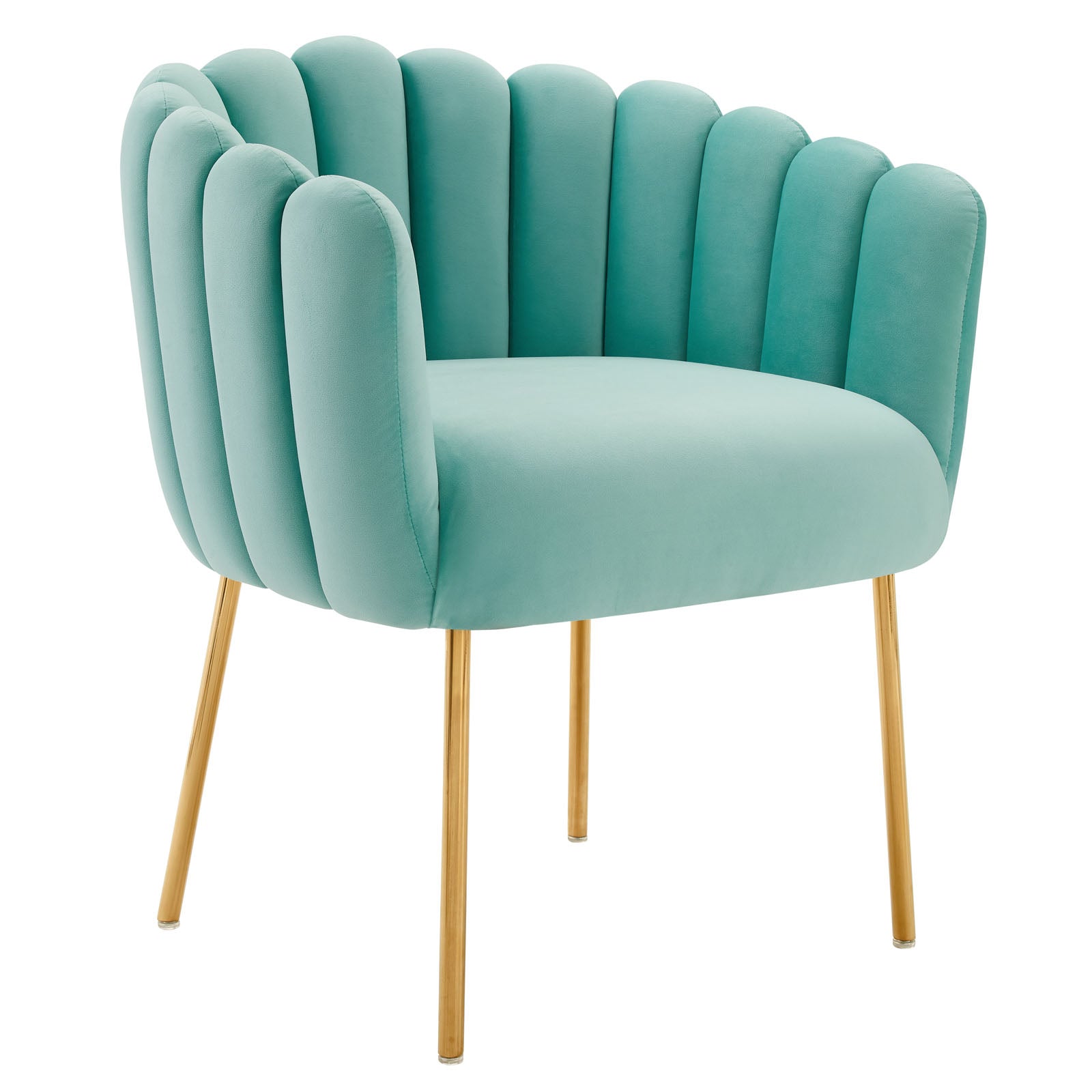 Modway Accent Chairs - Sanna-Channel-Tufted-Performance-Velvet-Armchair-Mint