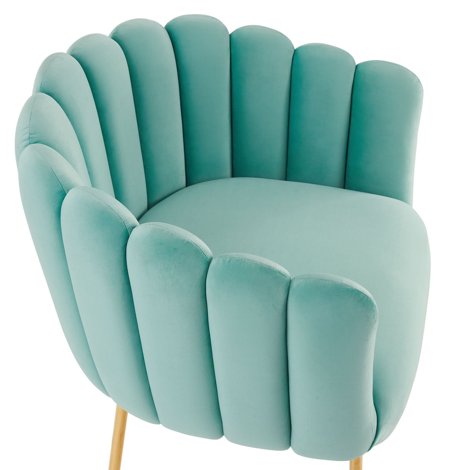 Modway Accent Chairs - Sanna-Channel-Tufted-Performance-Velvet-Armchair-Mint