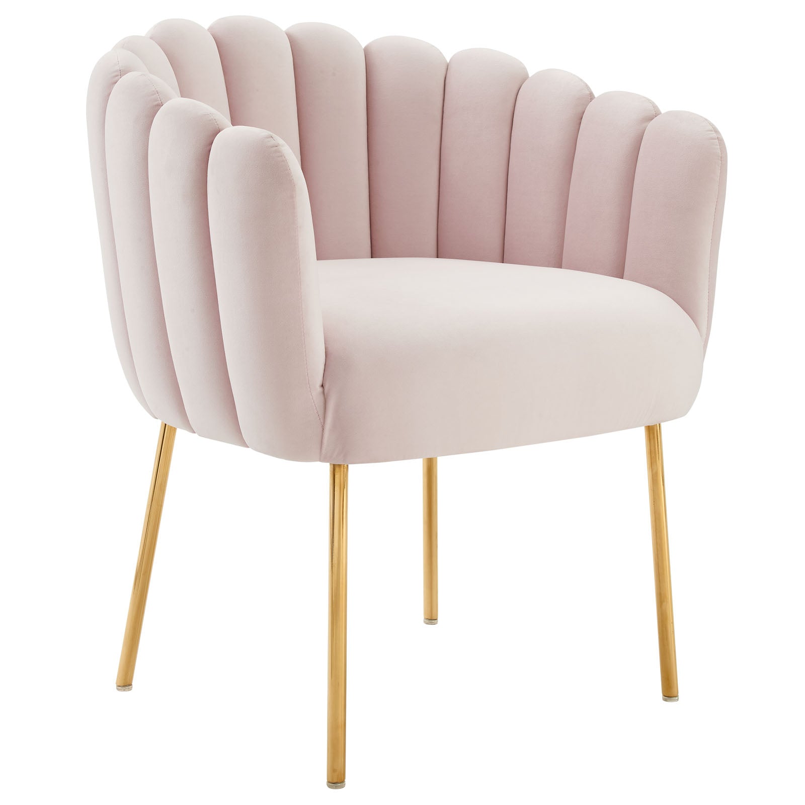 Modway Accent Chairs - Sanna-Channel-Tufted-Performance-Velvet-Armchair-Pink