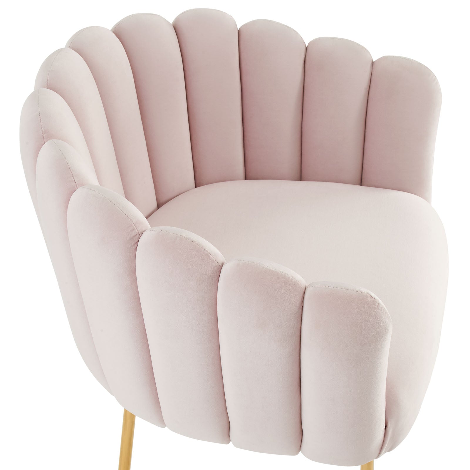 Modway Accent Chairs - Sanna-Channel-Tufted-Performance-Velvet-Armchair-Pink