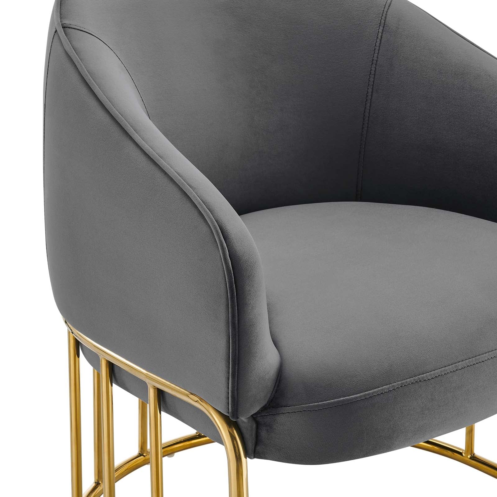 Modway Accent Chairs - Legacy Performance Velvet Armchair Gray