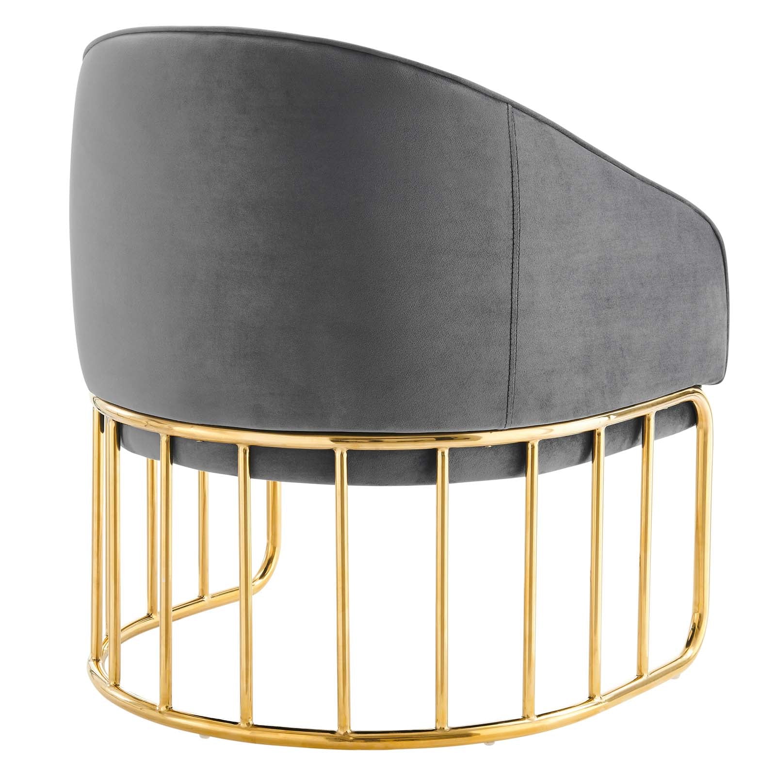 Modway Accent Chairs - Legacy Performance Velvet Armchair Gray