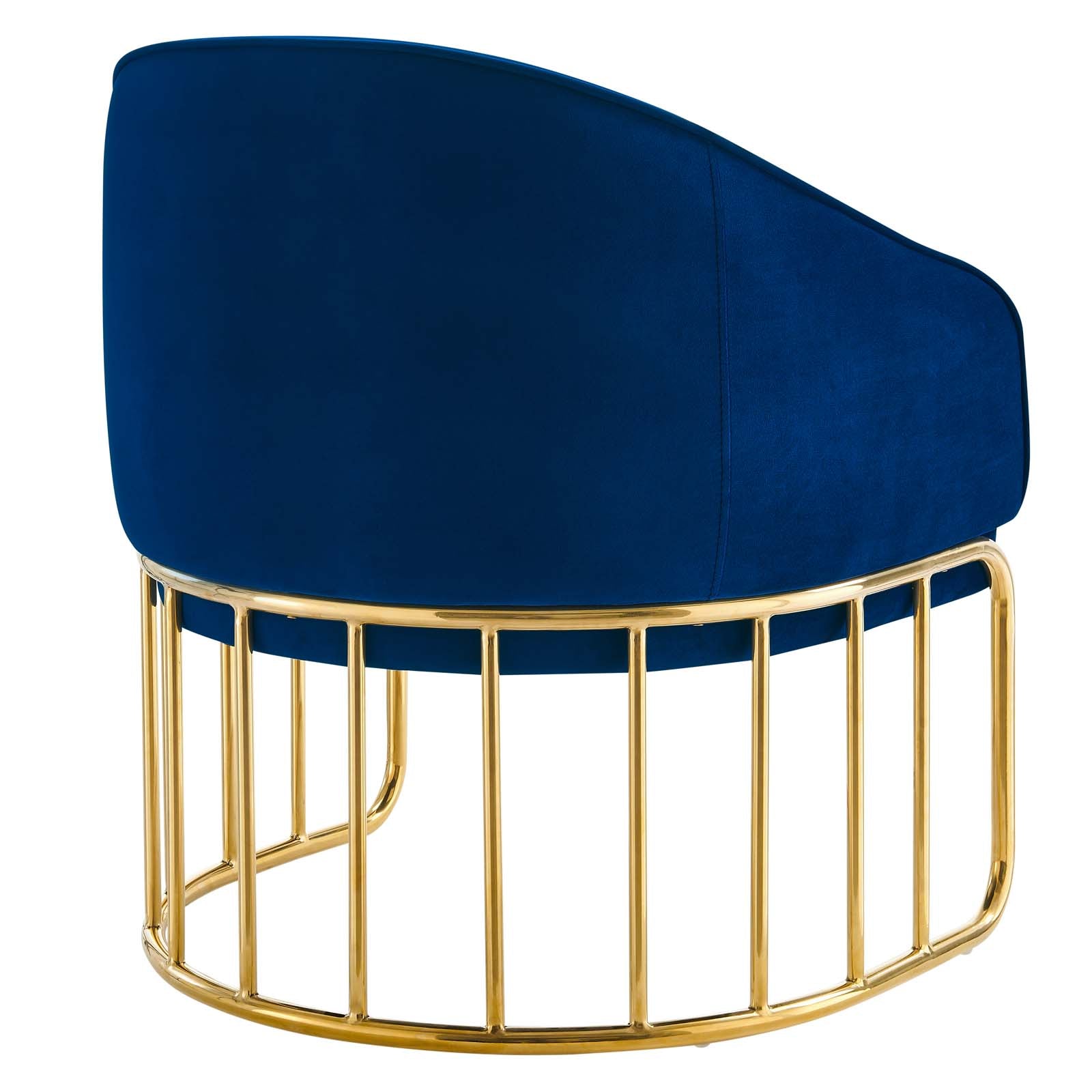 Modway Accent Chairs - Legacy Performance Velvet Armchair Navy