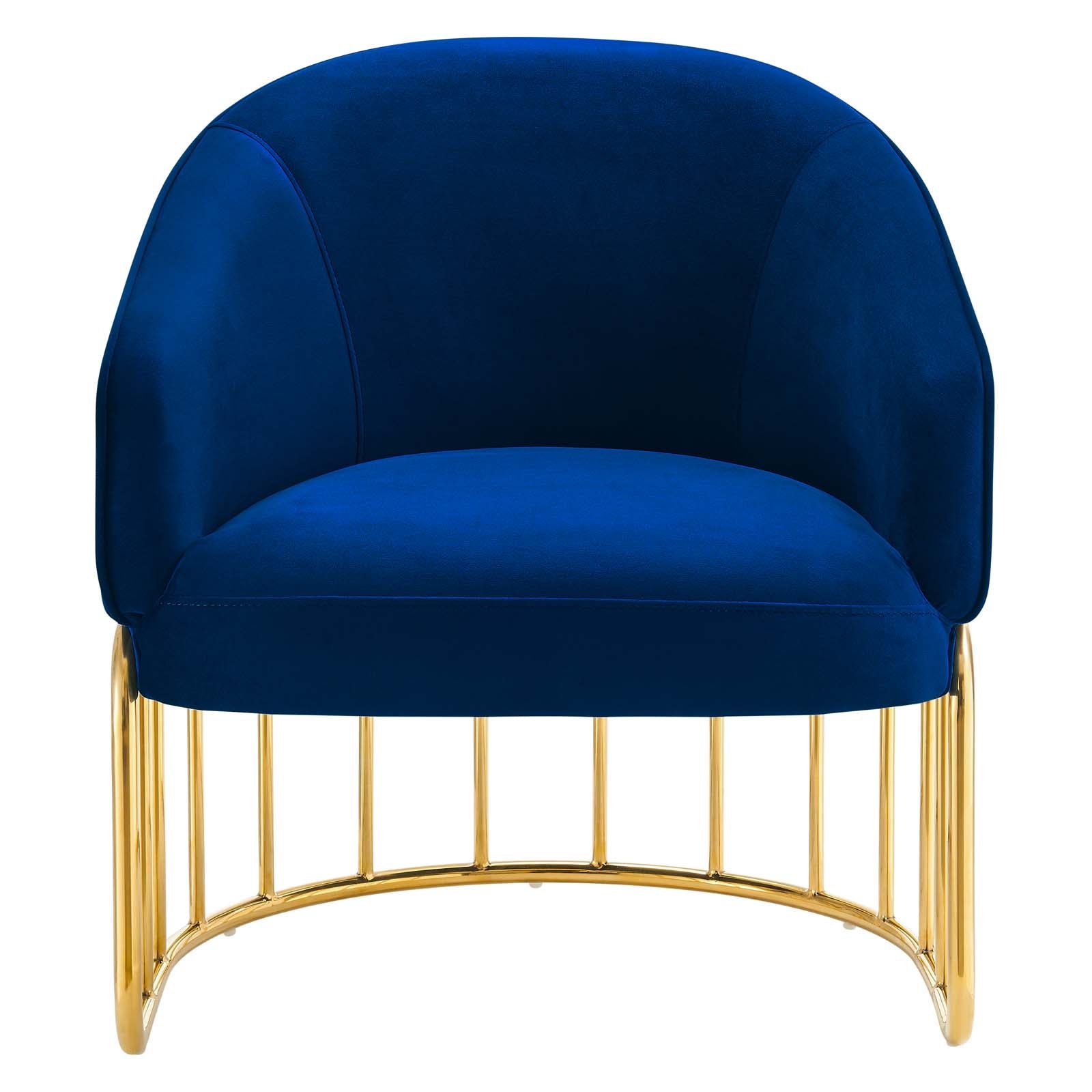 Modway Accent Chairs - Legacy Performance Velvet Armchair Navy