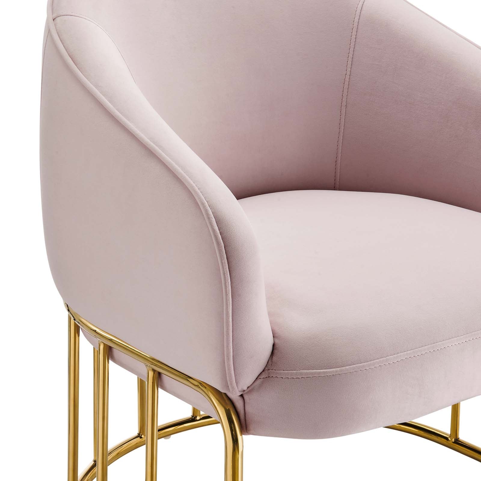 Modway Accent Chairs - Legacy Performance Velvet Armchair Pink