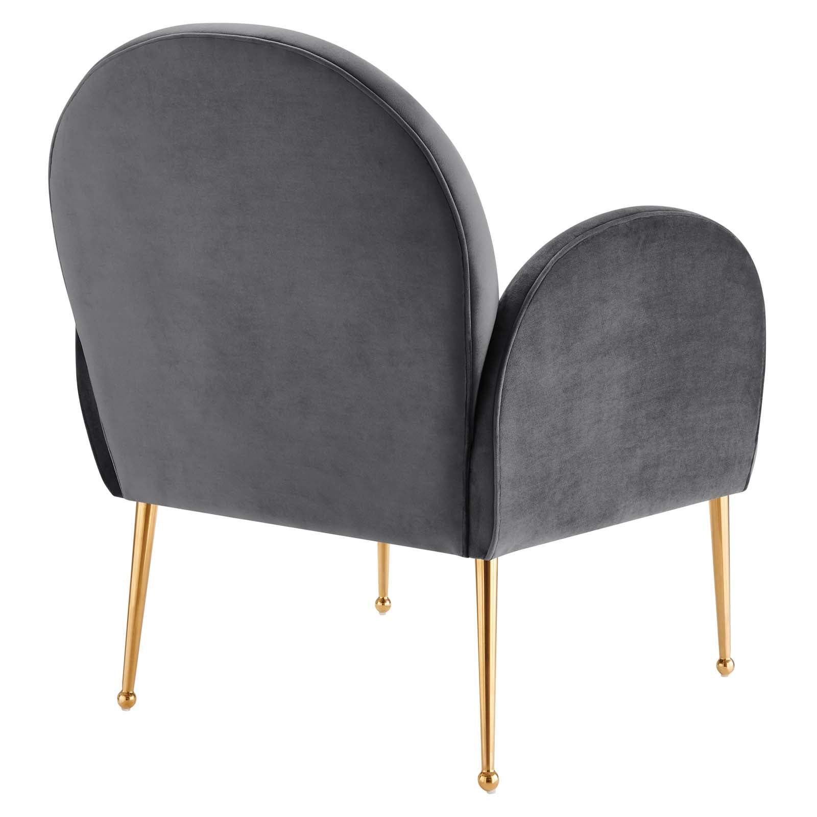 Modway Accent Chairs - Transcend Performance Velvet Armchair Gray
