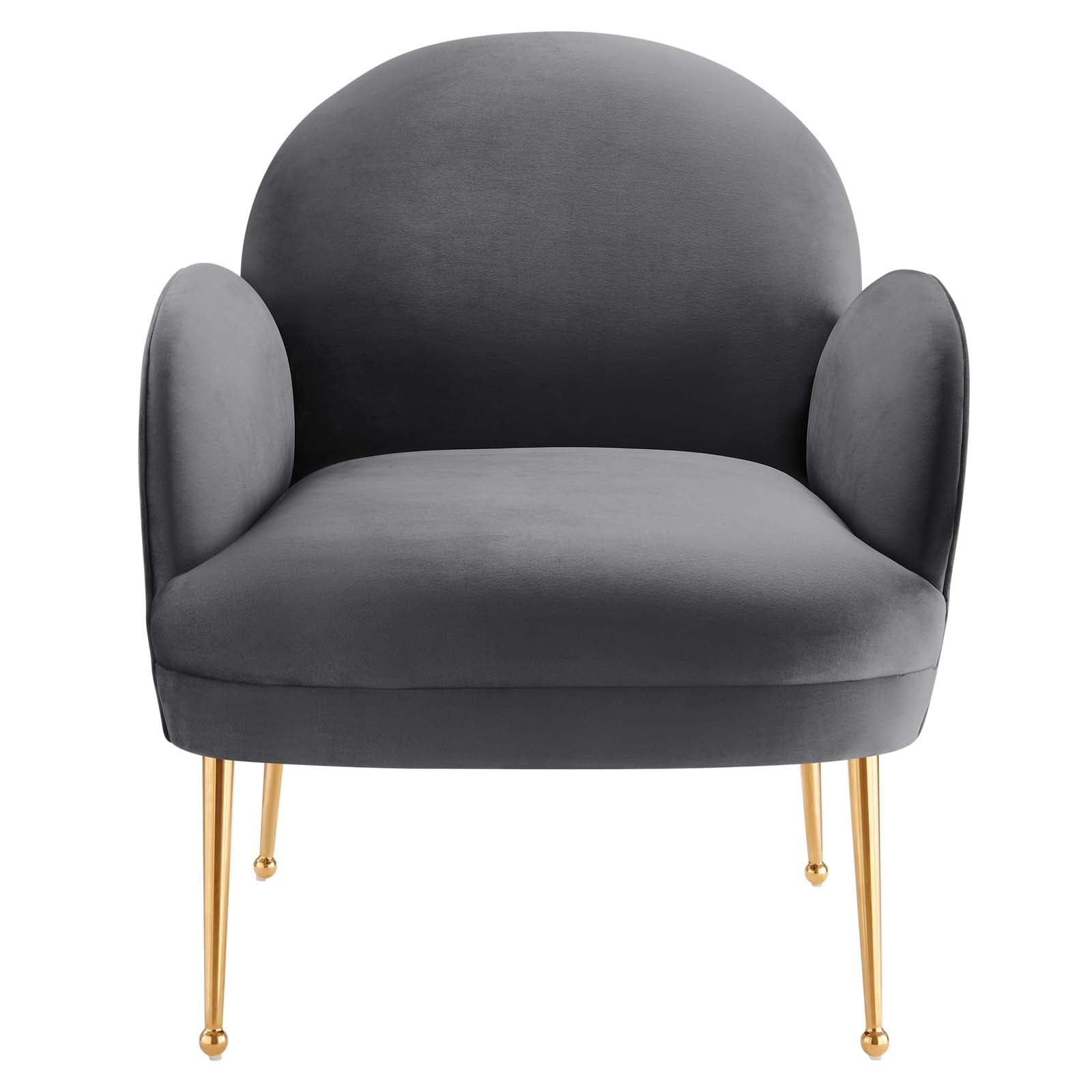 Modway Accent Chairs - Transcend Performance Velvet Armchair Gray
