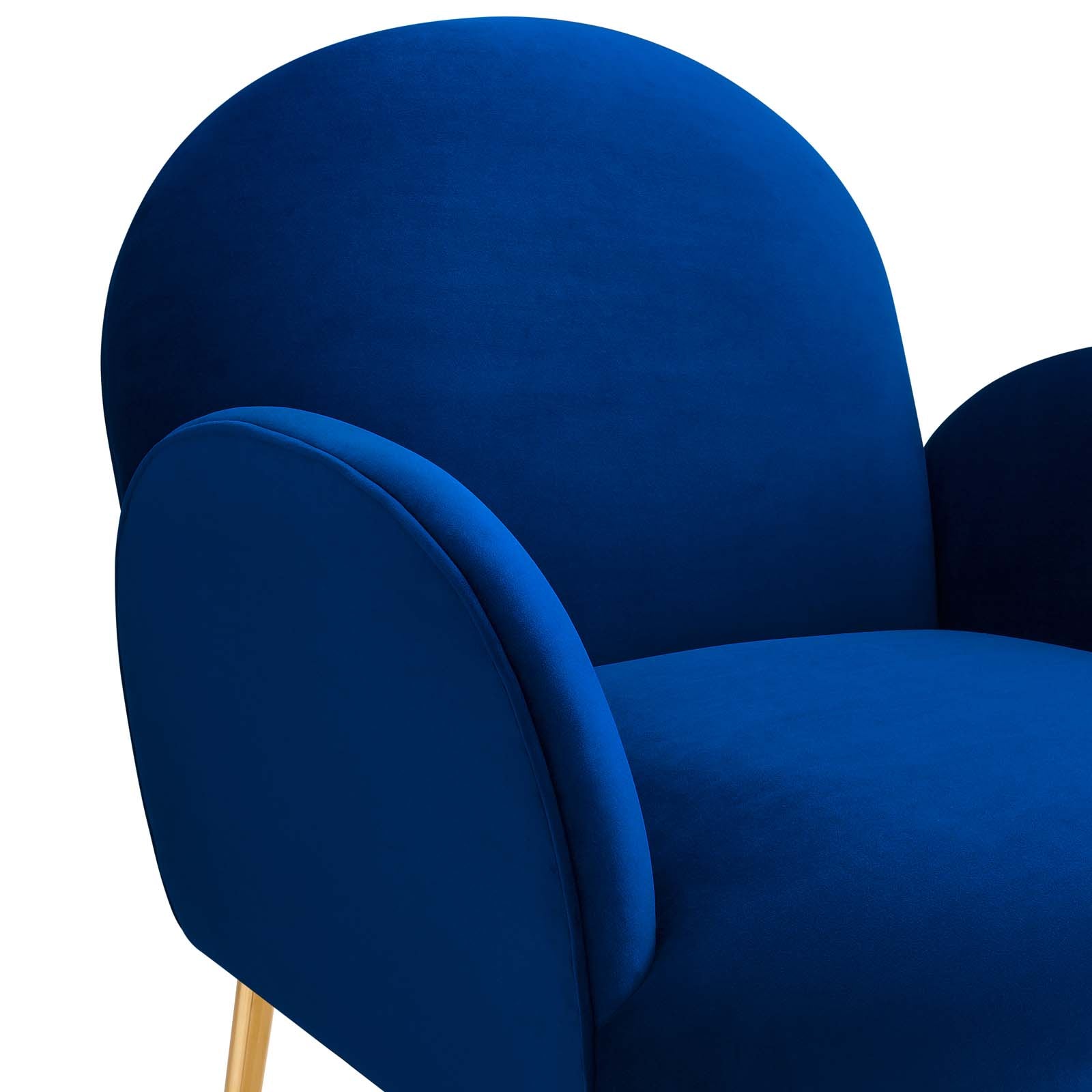 Modway Accent Chairs - Transcend Performance Velvet Armchair Navy
