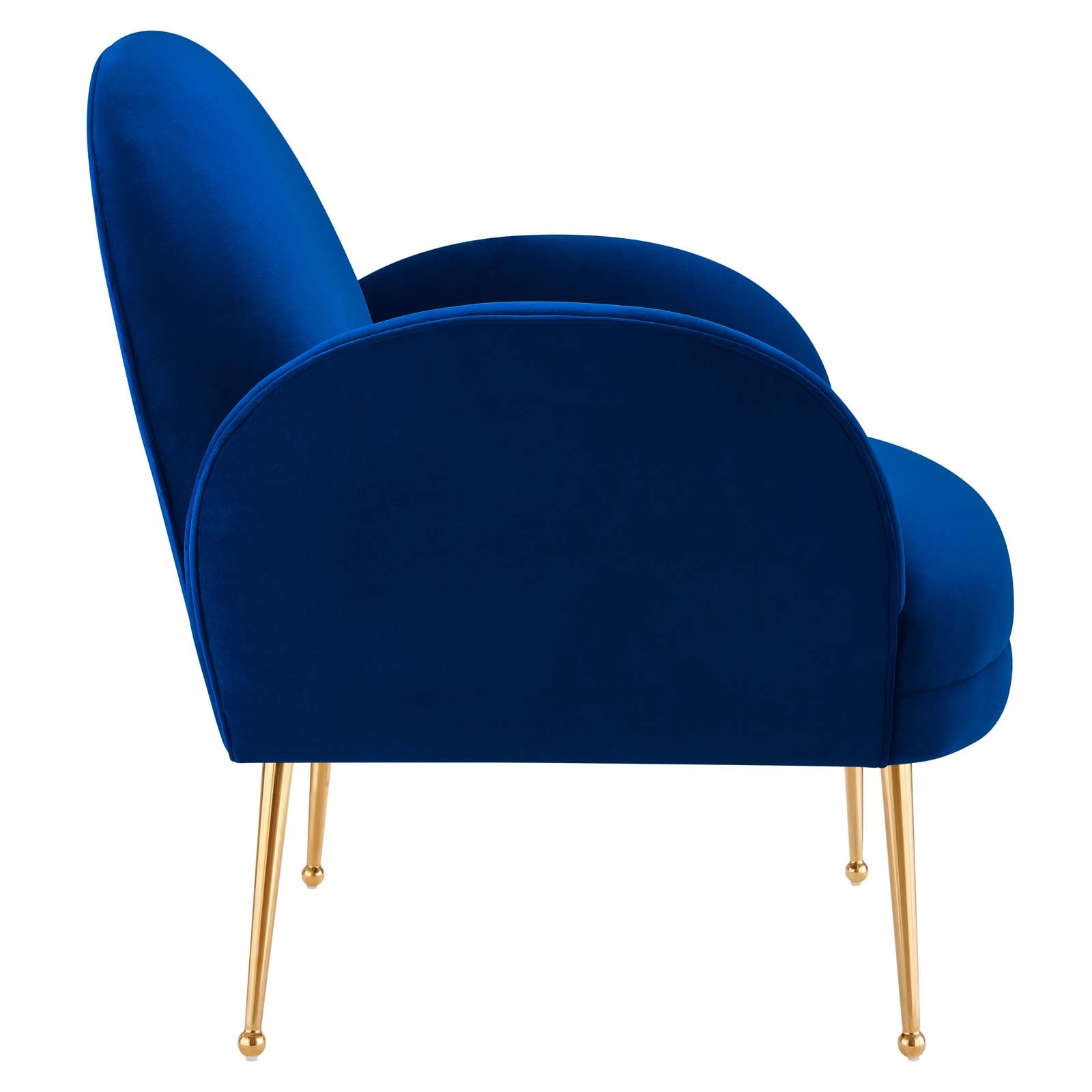 Modway Accent Chairs - Transcend Performance Velvet Armchair Navy