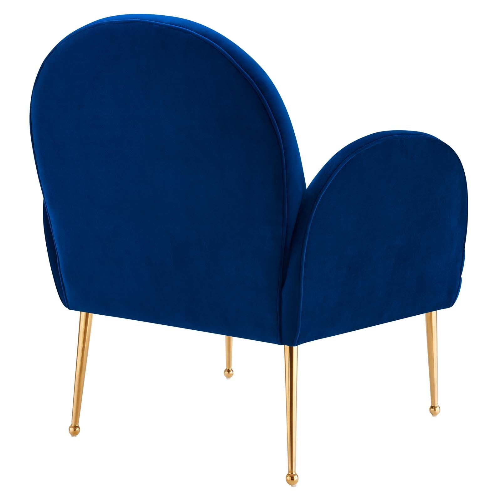 Modway Accent Chairs - Transcend Performance Velvet Armchair Navy