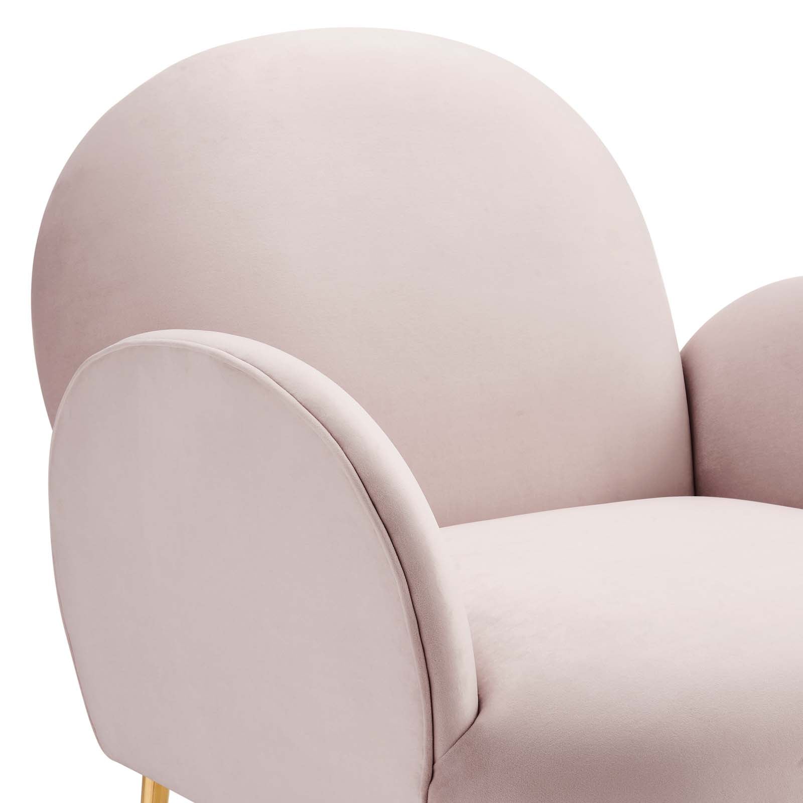 Modway Accent Chairs - Transcend Performance Velvet Armchair Pink