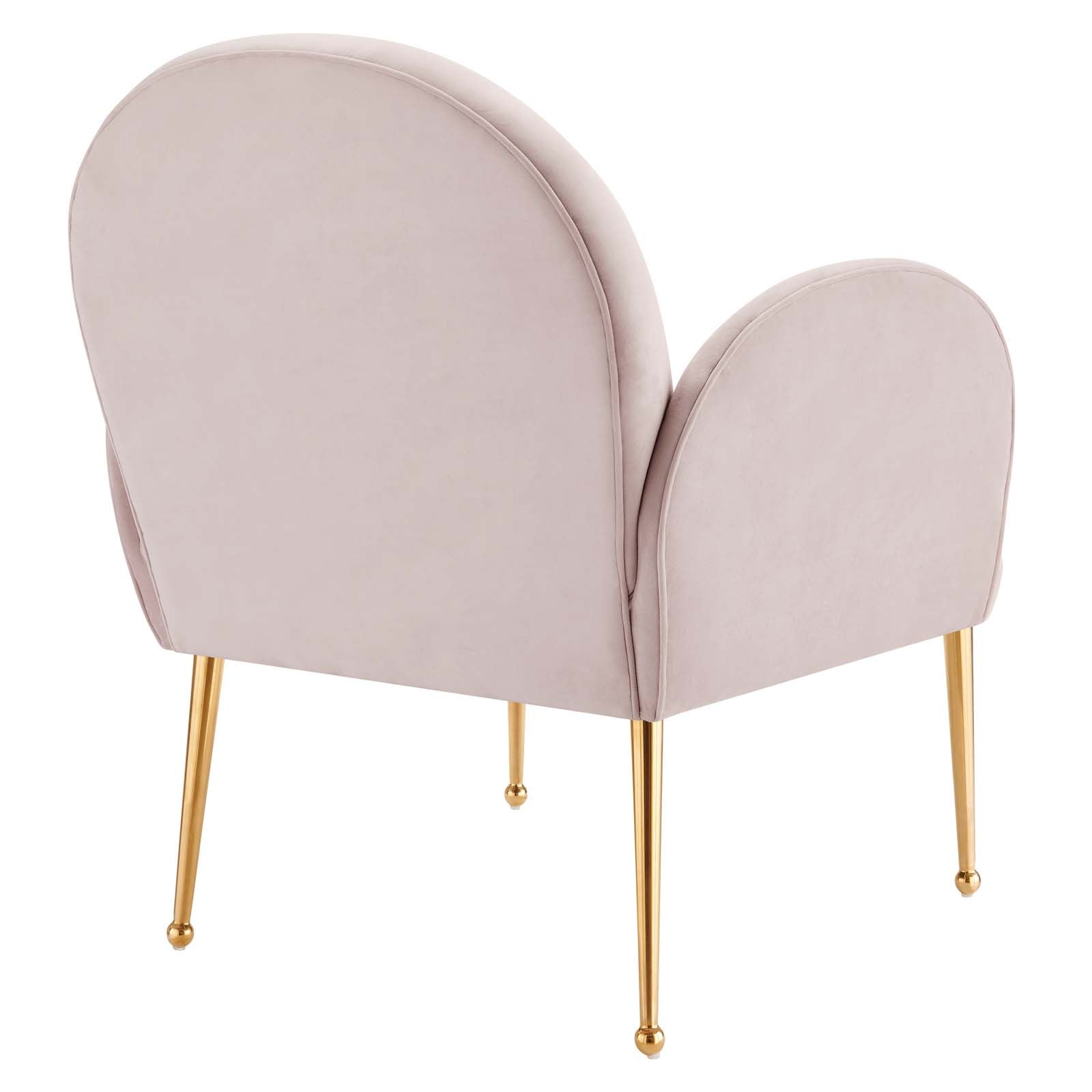 Modway Accent Chairs - Transcend Performance Velvet Armchair Pink