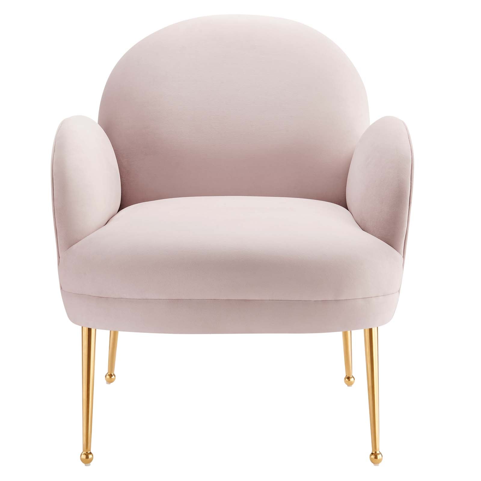 Modway Accent Chairs - Transcend Performance Velvet Armchair Pink