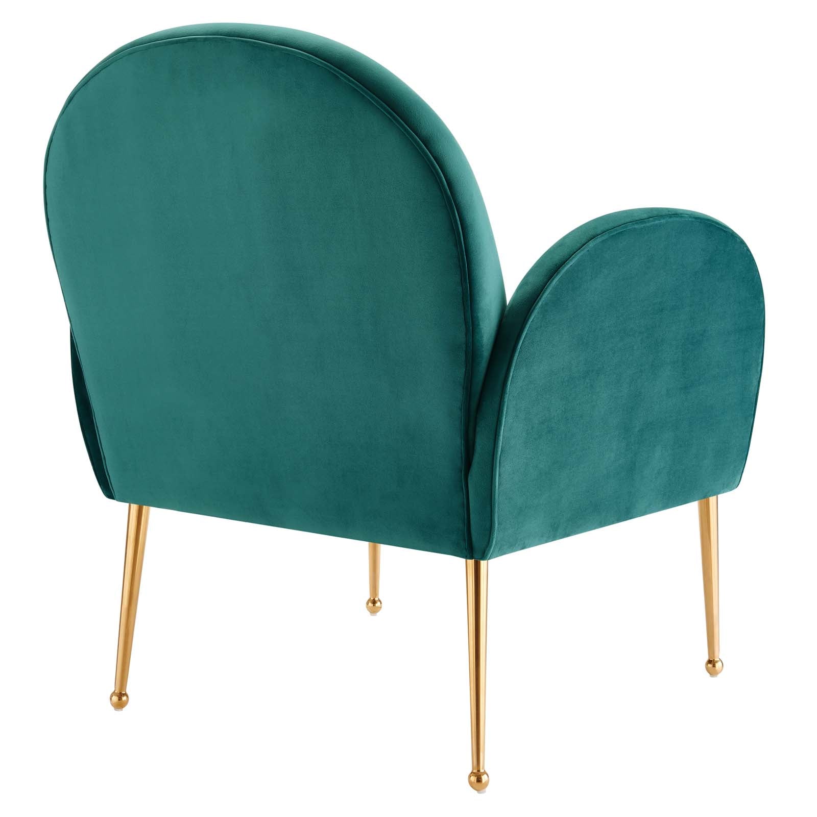 Modway Accent Chairs - Transcend Performance Velvet Armchair Teal