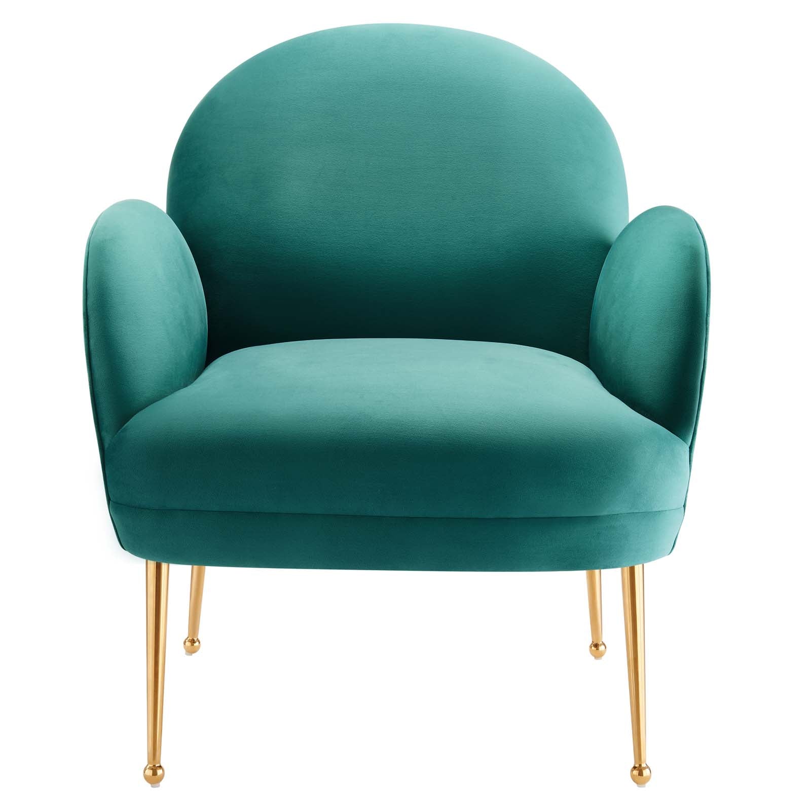 Modway Accent Chairs - Transcend Performance Velvet Armchair Teal