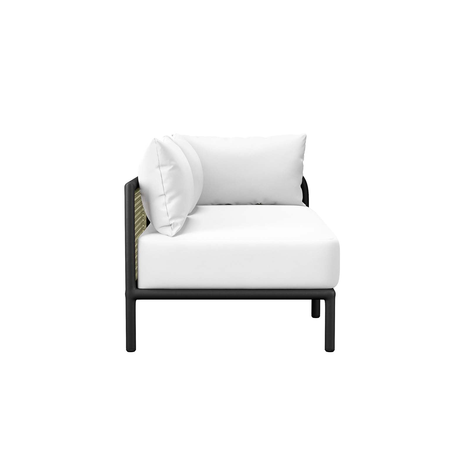 Modway Outdoor Sofas - Hanalei Outdoor Patio Right-Arm Loveseat Ivory White