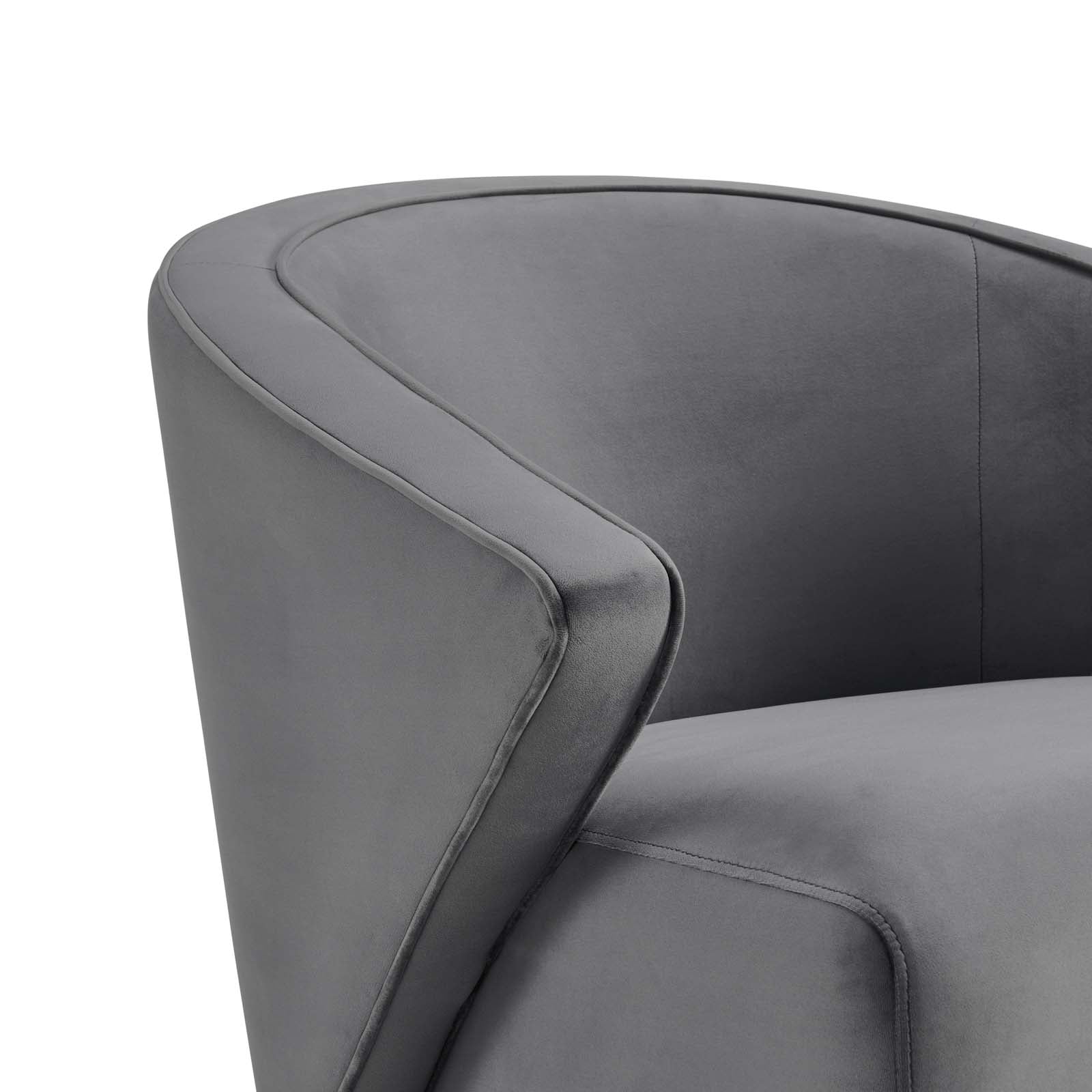 Modway Accent Chairs - Odyssey Performance Velvet Armchair Gray