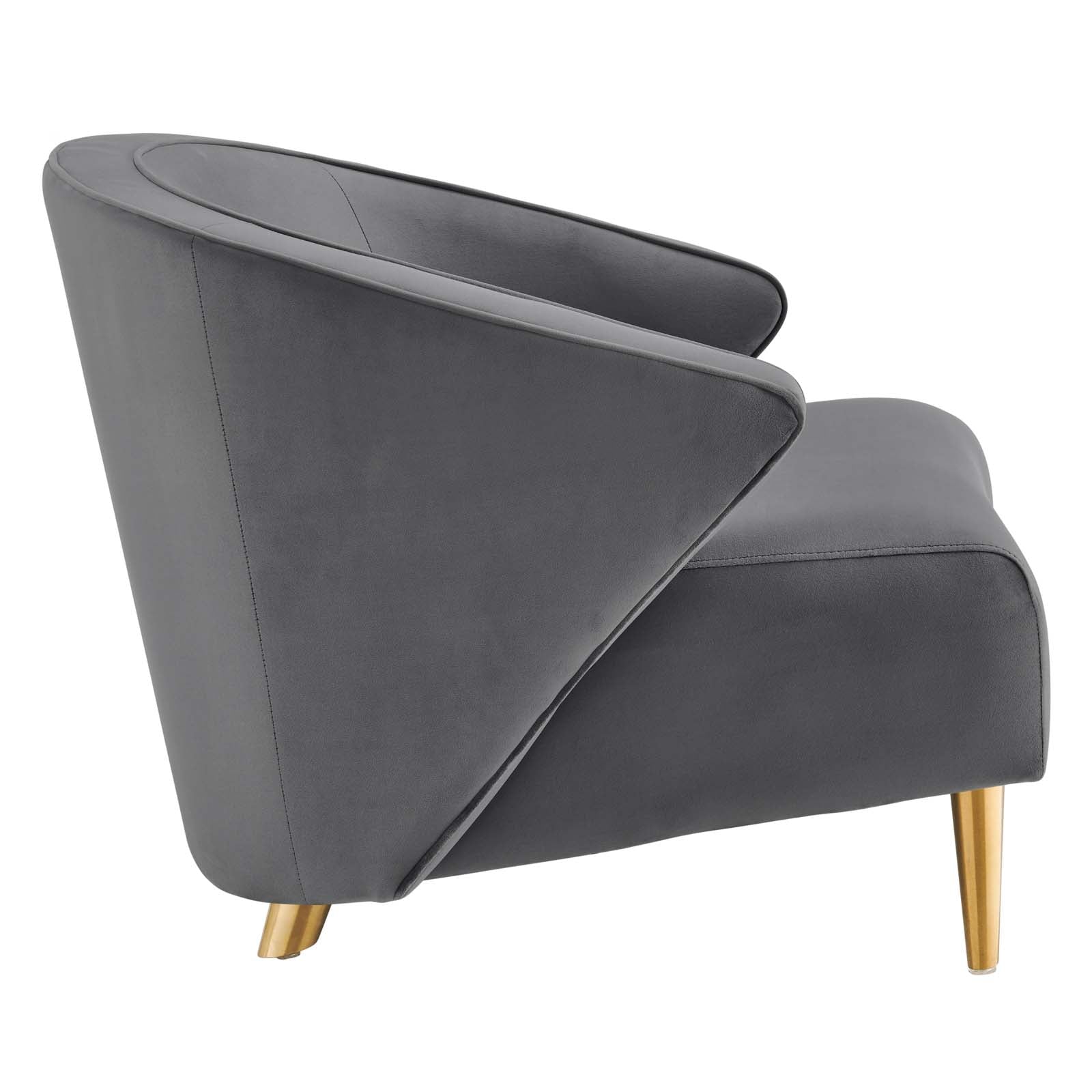 Modway Accent Chairs - Odyssey Performance Velvet Armchair Gray