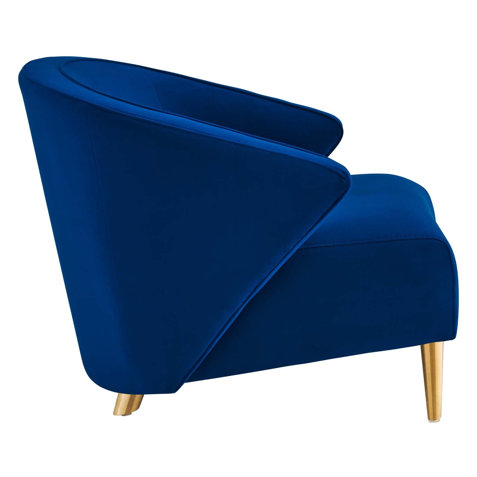 Modway Accent Chairs - Odyssey Performance Velvet Armchair Navy