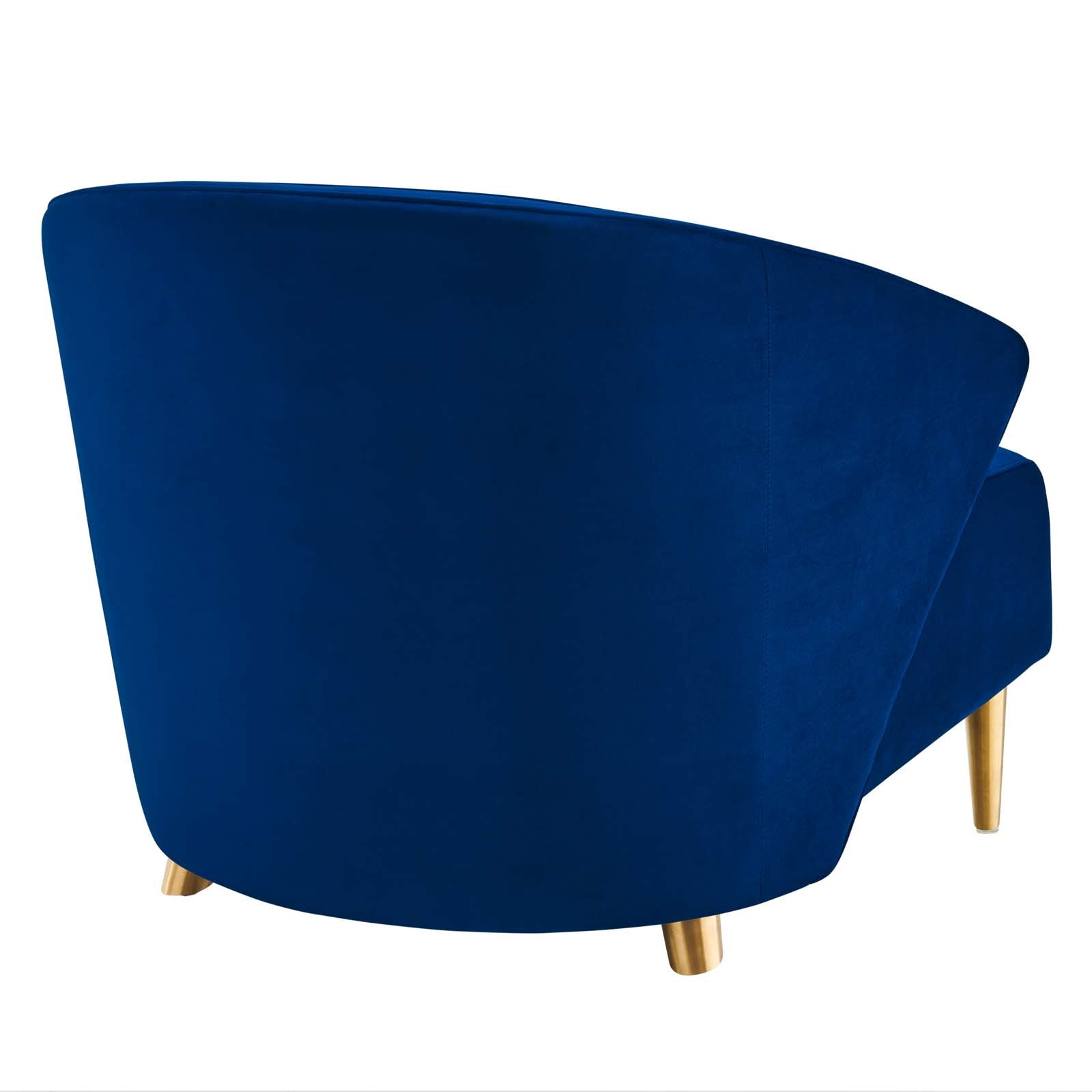 Modway Accent Chairs - Odyssey Performance Velvet Armchair Navy
