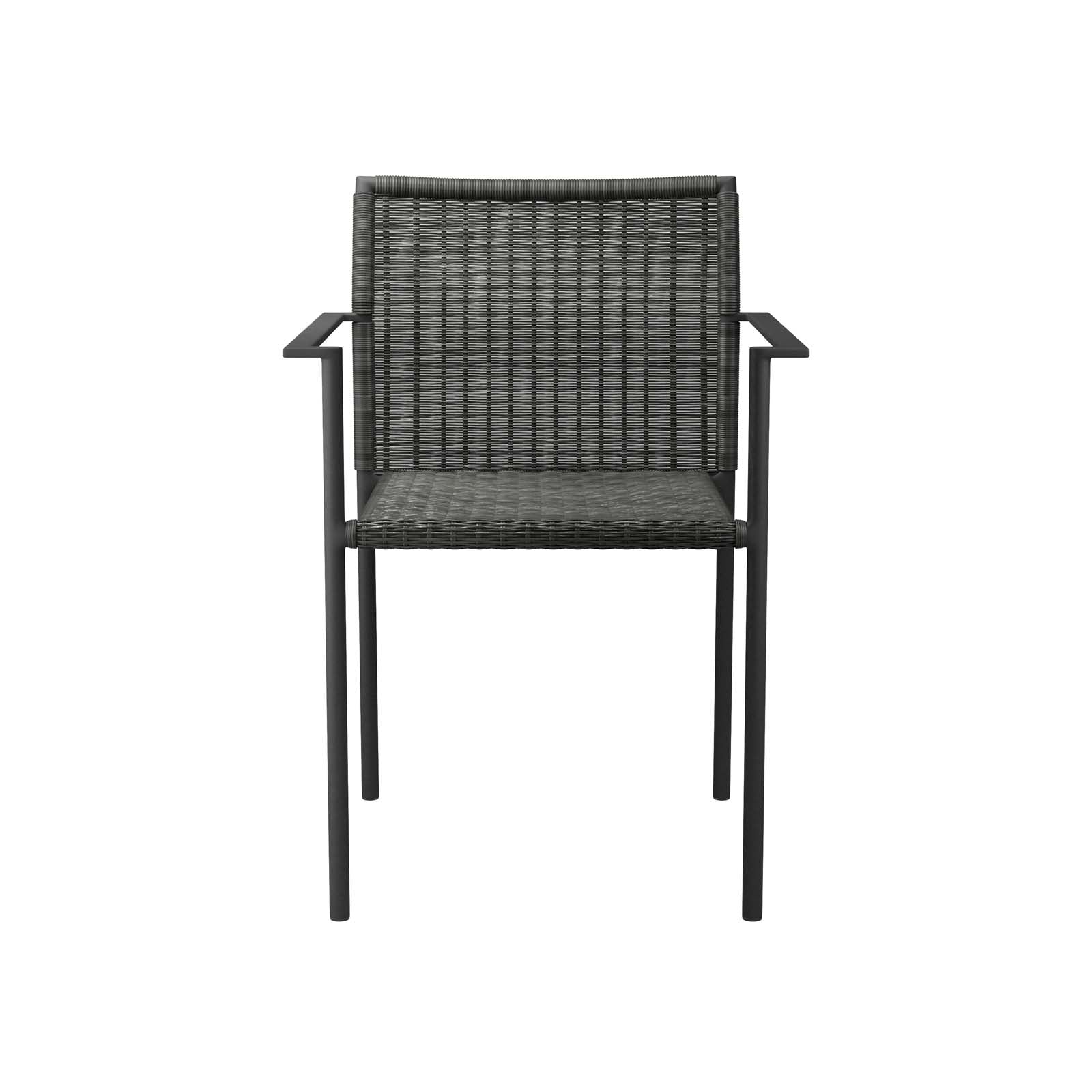 Modway Outdoor Dining Chairs - Lagoon Outdoor Patio Dining Armchairs Set of 2 Charcoal