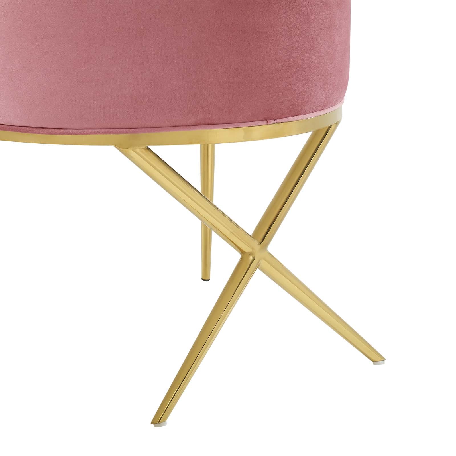 Modway Dining Chairs - Savour Accent Dining Armchair Performance Velvet Dusty Rose (Set of 2)