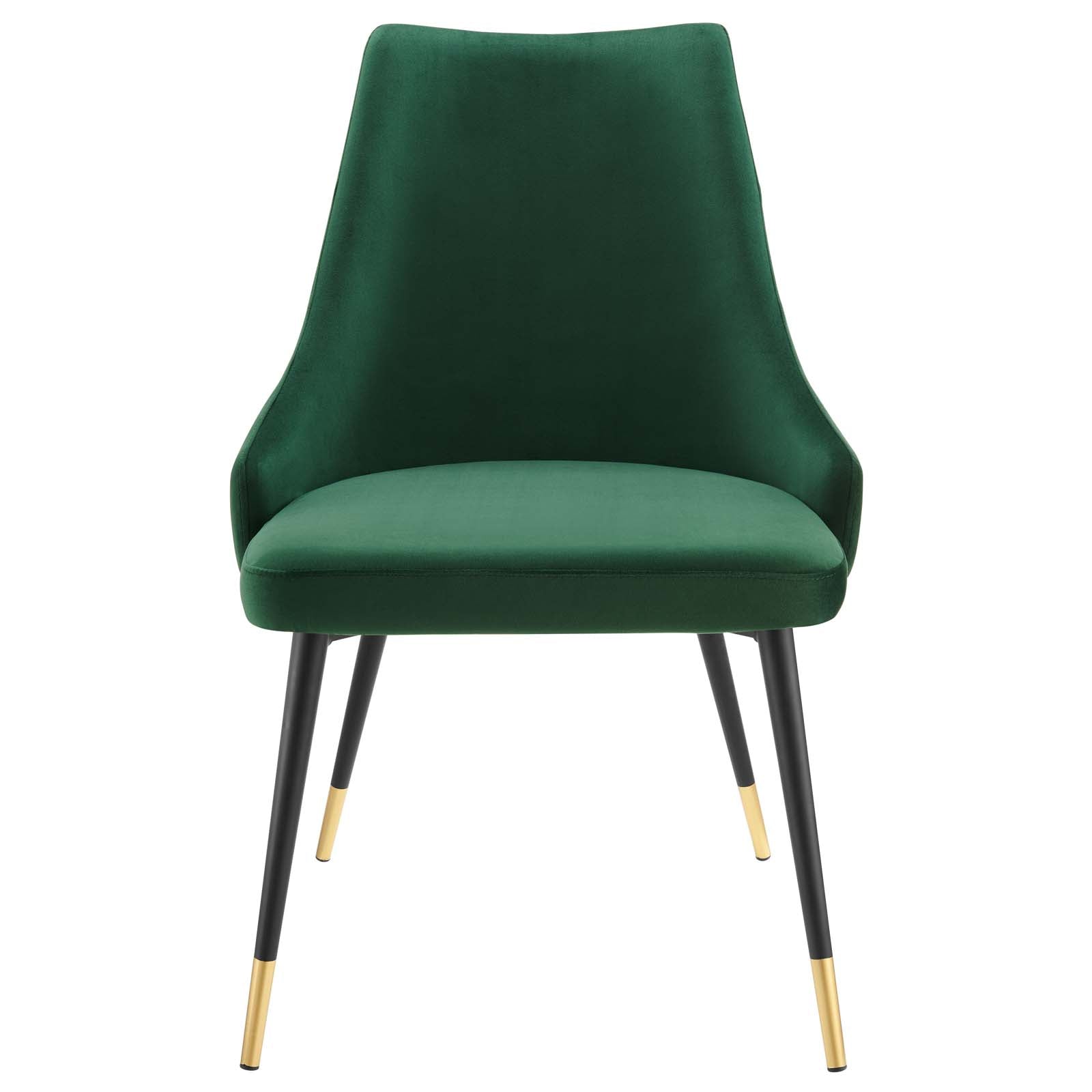 Modway Dining Chairs - Adorn Dining Side Chair Performance Velvet Green (Set of 2)