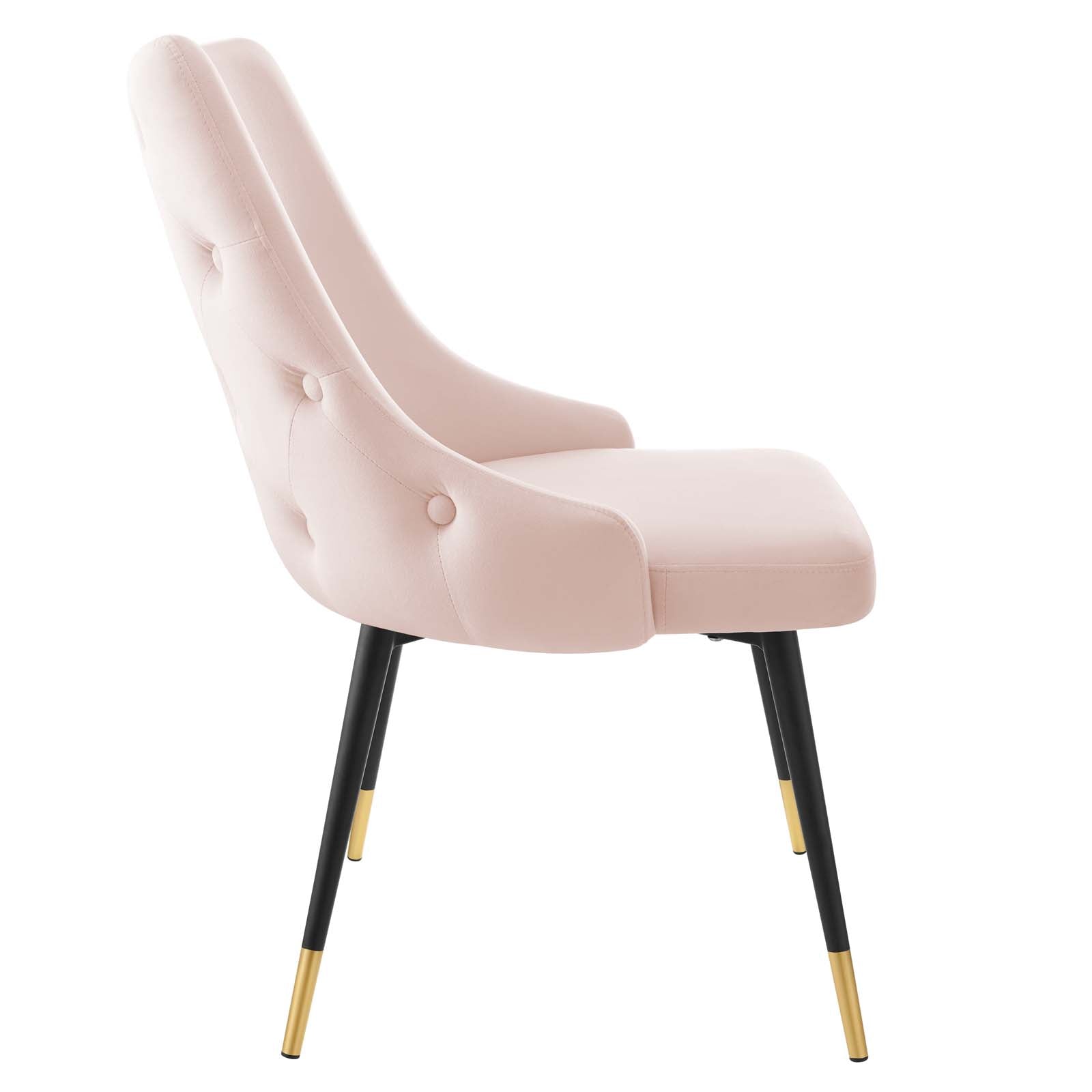 Modway Dining Chairs - Adorn Dining Side Chair Performance Velvet Pink (Set of 2)