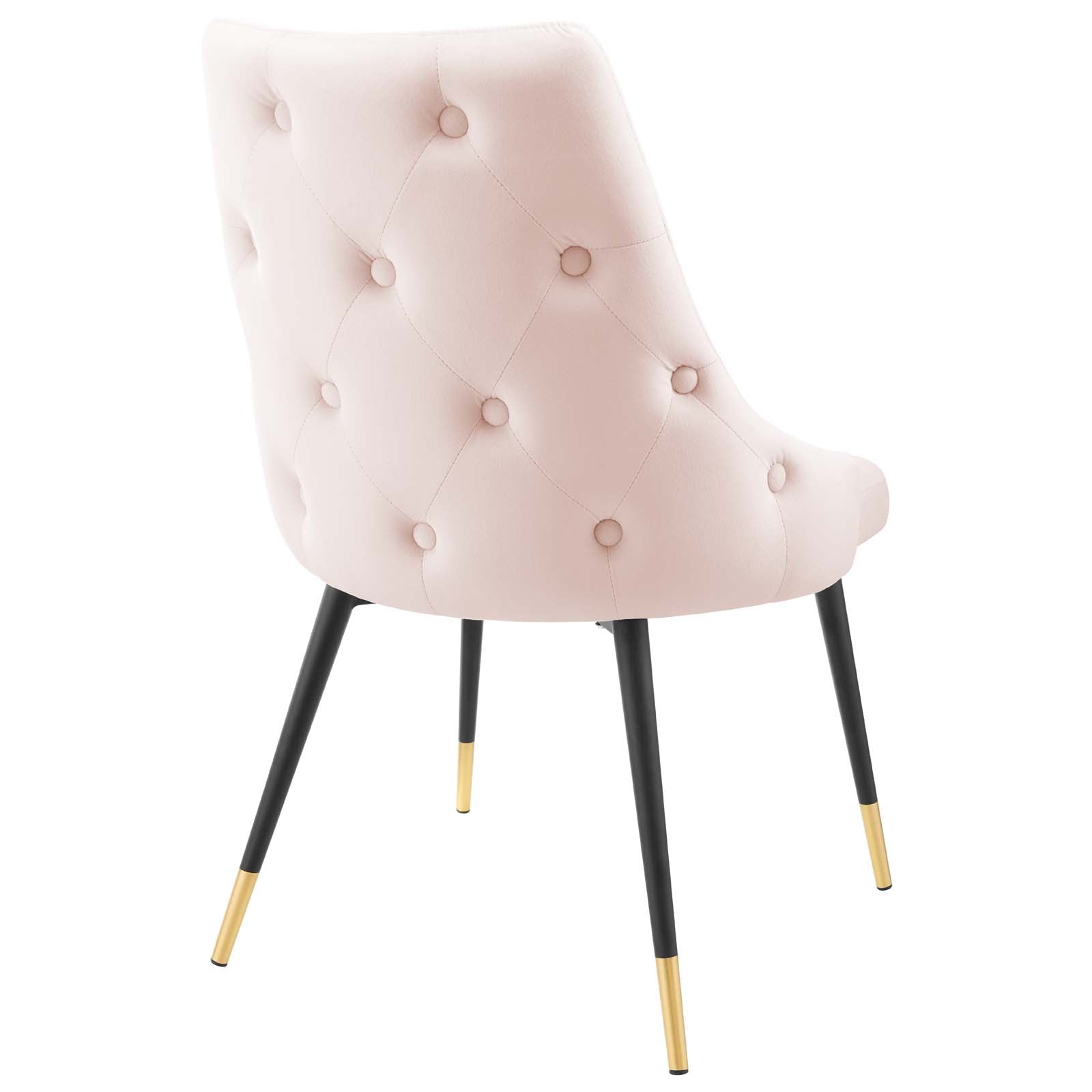 Modway Dining Chairs - Adorn Dining Side Chair Performance Velvet Pink (Set of 2)