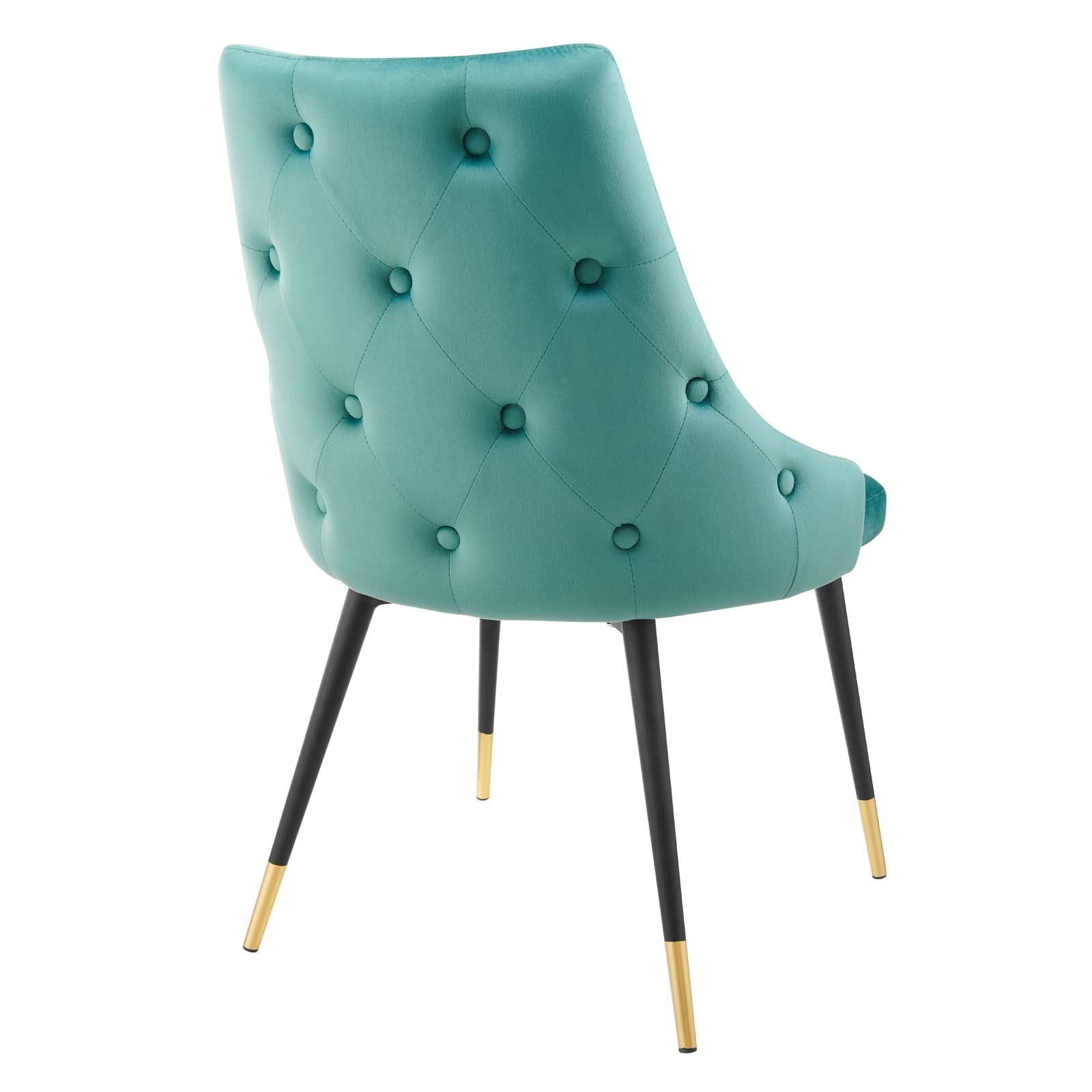 Modway Dining Chairs - Adorn Dining Side Chair Performance Velvet Teal (Set of 2)