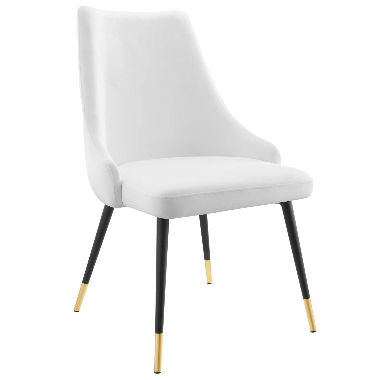 Modway Dining Chairs - Adorn Dining Side Chair Performance Velvet White (Set of 2)