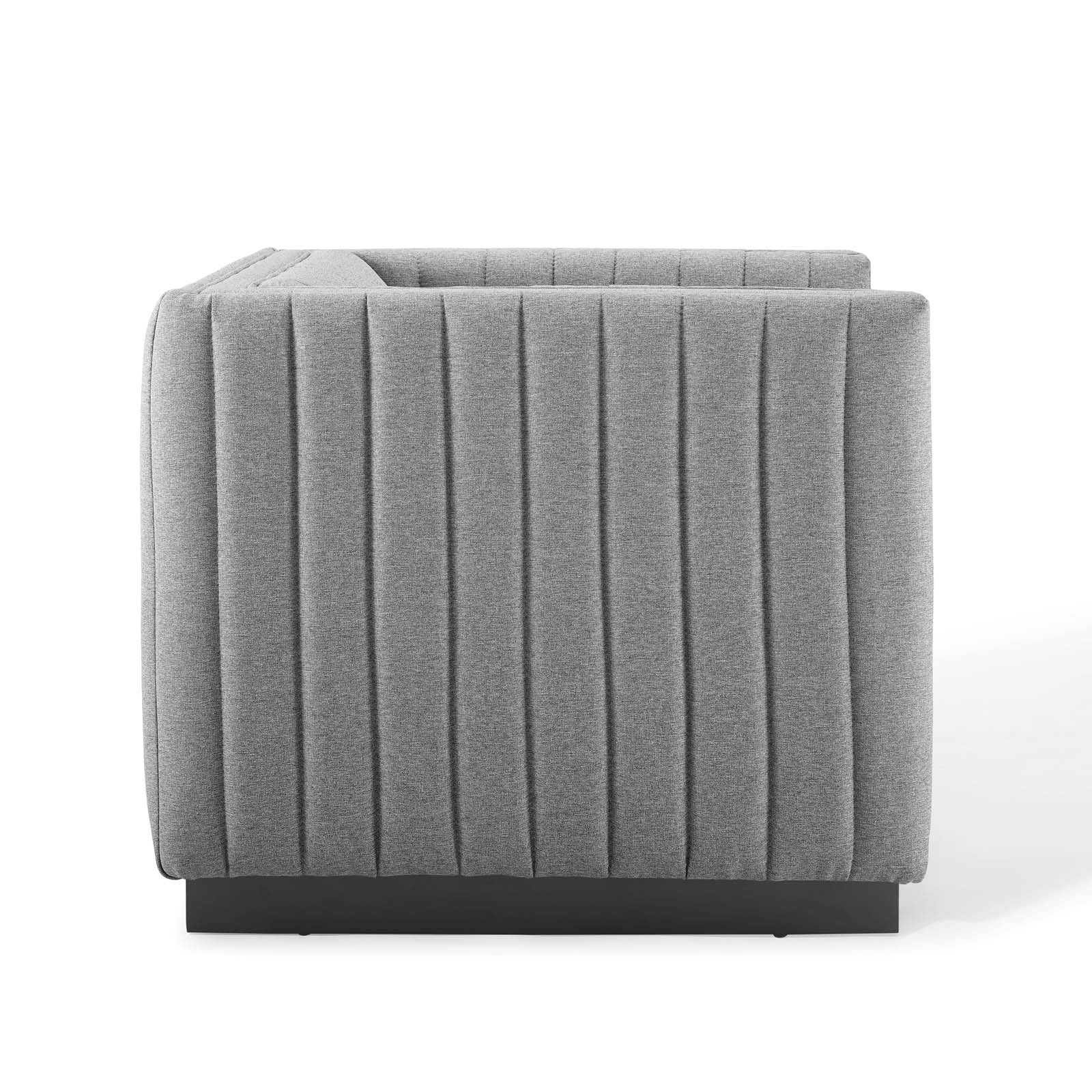 Modway Living Room Sets - Conjure Tufted Armchair Upholstered Fabric ( Set of 2 ) Light Gray
