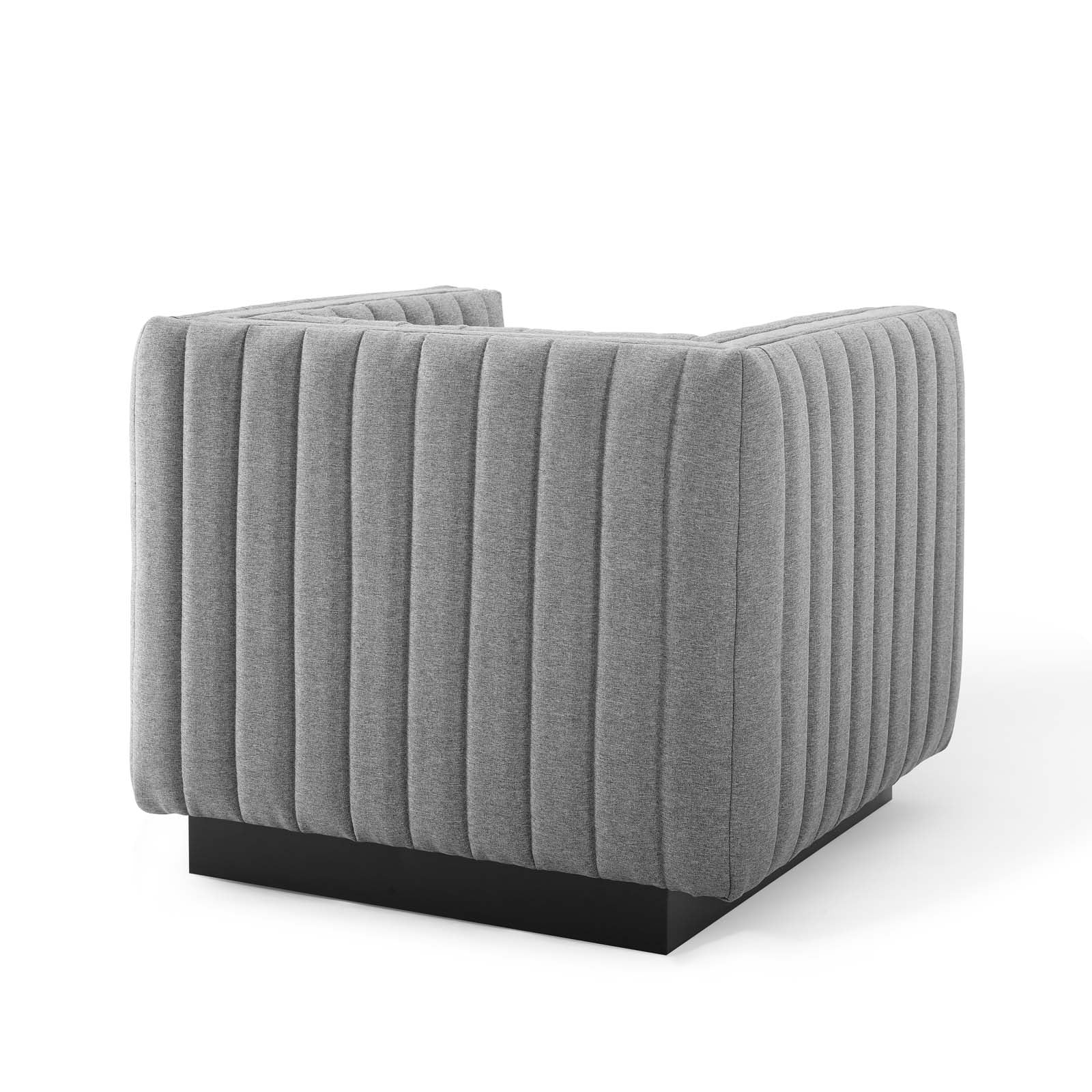 Modway Living Room Sets - Conjure Tufted Armchair Upholstered Fabric ( Set of 2 ) Light Gray