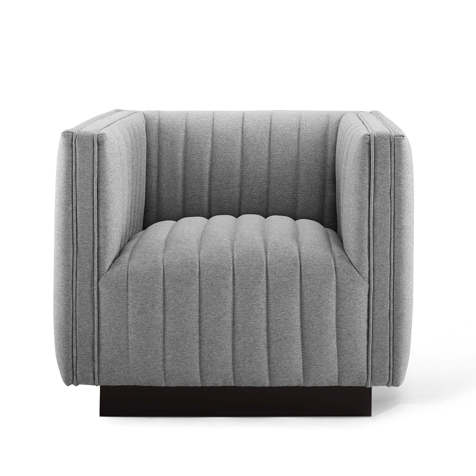 Modway Living Room Sets - Conjure Tufted Armchair Upholstered Fabric ( Set of 2 ) Light Gray