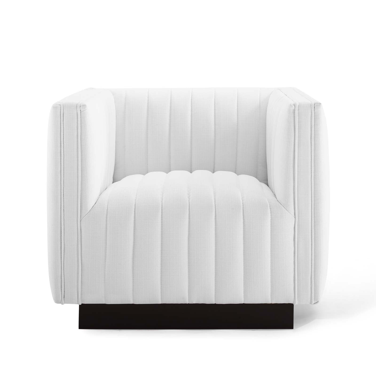 Modway Living Room Sets - Conjure Tufted Armchair Upholstered Fabric ( Set of 2 ) White