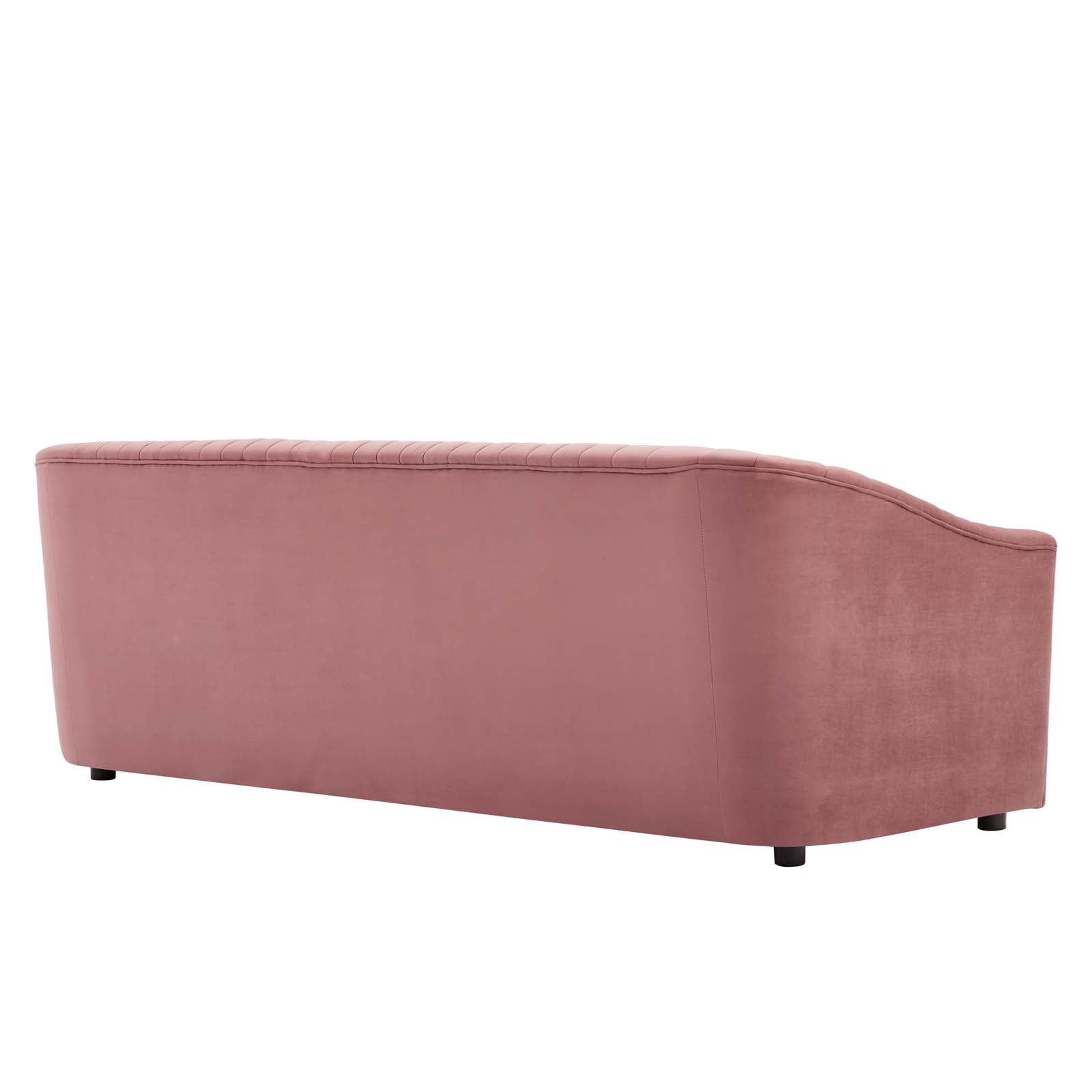 Modway Sofas & Couches - Announce Performance Velvet Channel Tufted Sofa Dusty Rose